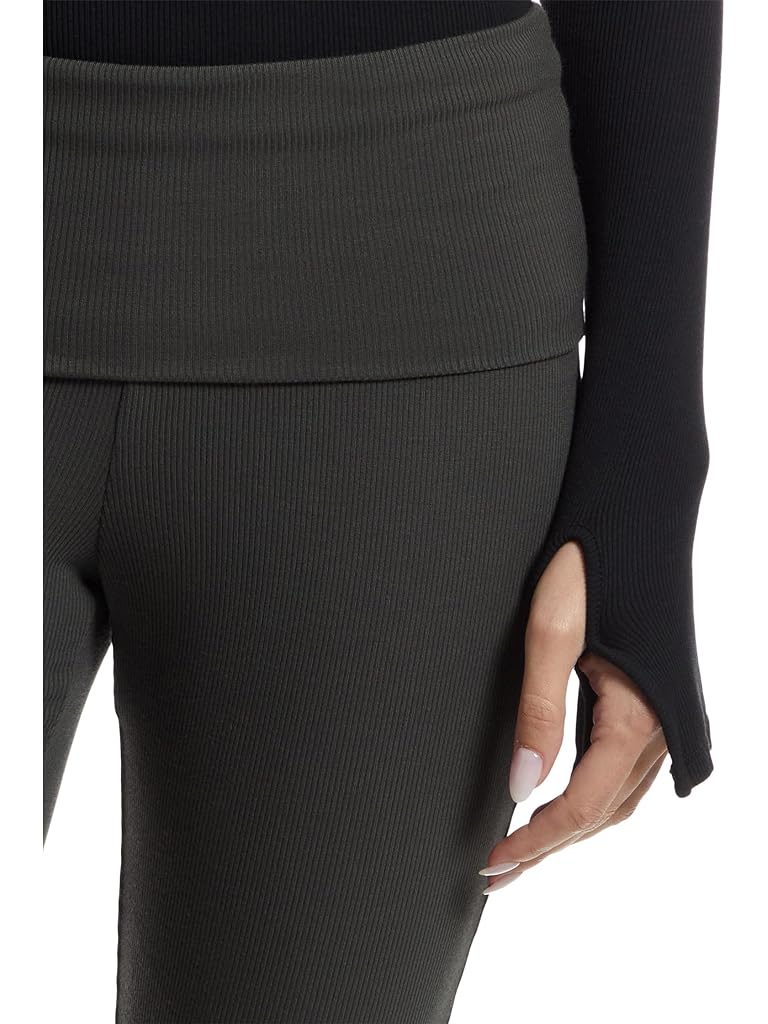 Gray Barefoot Dreams Ultra Soft Rib Fold Over Pant