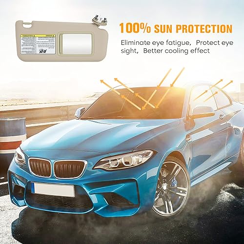 Miniatura 4 de Parasol lateral derecho del pasajero para Toyota RAV4 2006 2007 2008 2009 2010 2011 2012 2013, repuesto para 74310-42452-B2, parasol lateral derecho