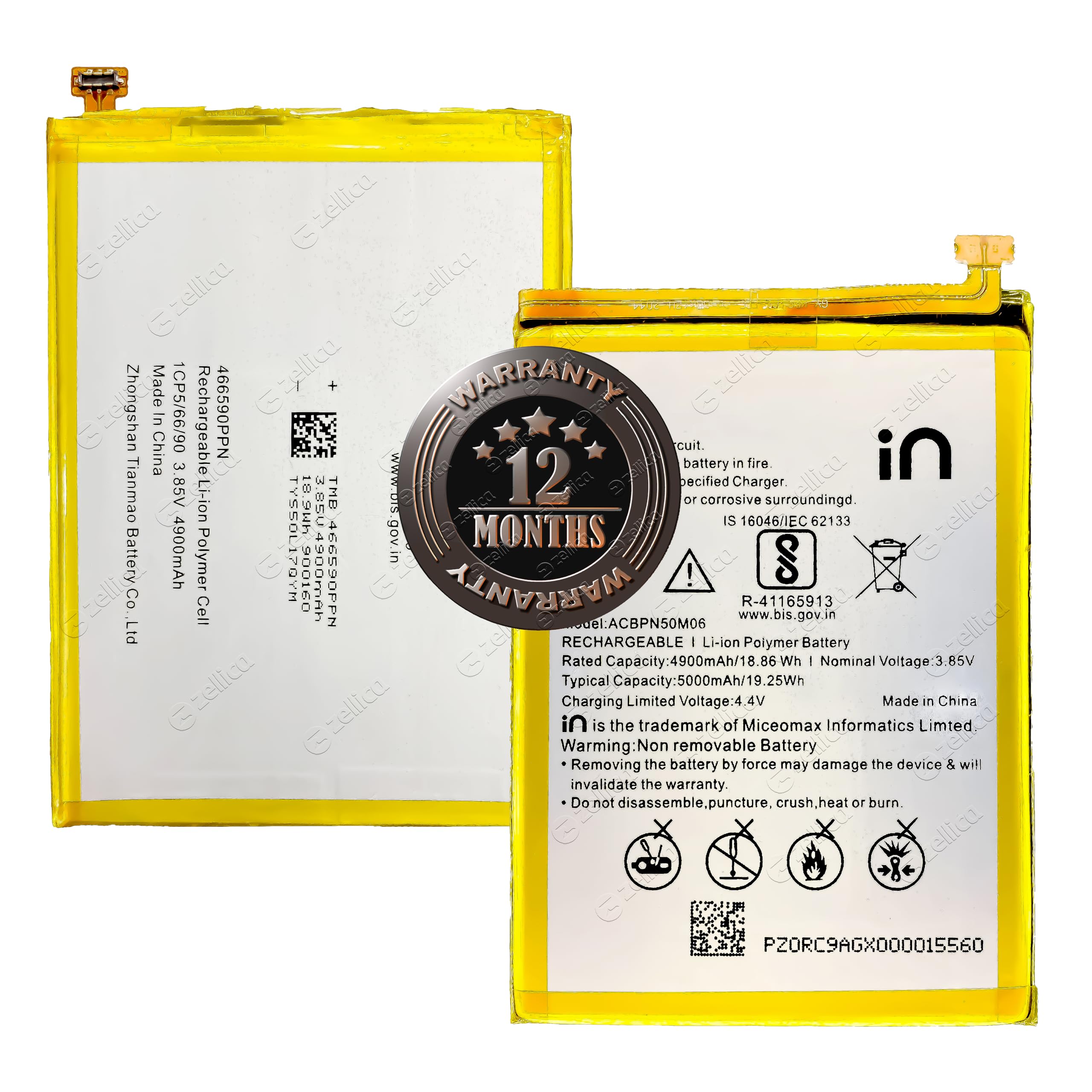 ACBPN50M06 for Micromax in Note 1 E7746 18W Fast Charging Original [5000mAh] 12 Months Warranty*-image-46