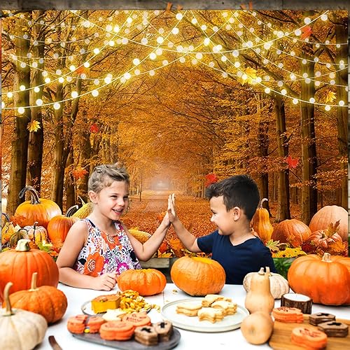 Miniatura 7 de Avezano Fondo de otoño para fotografía, otoño, hojas de bosque de arce, fondo de fotos de Acción de Gracias, decoraciones de fiesta de granja,