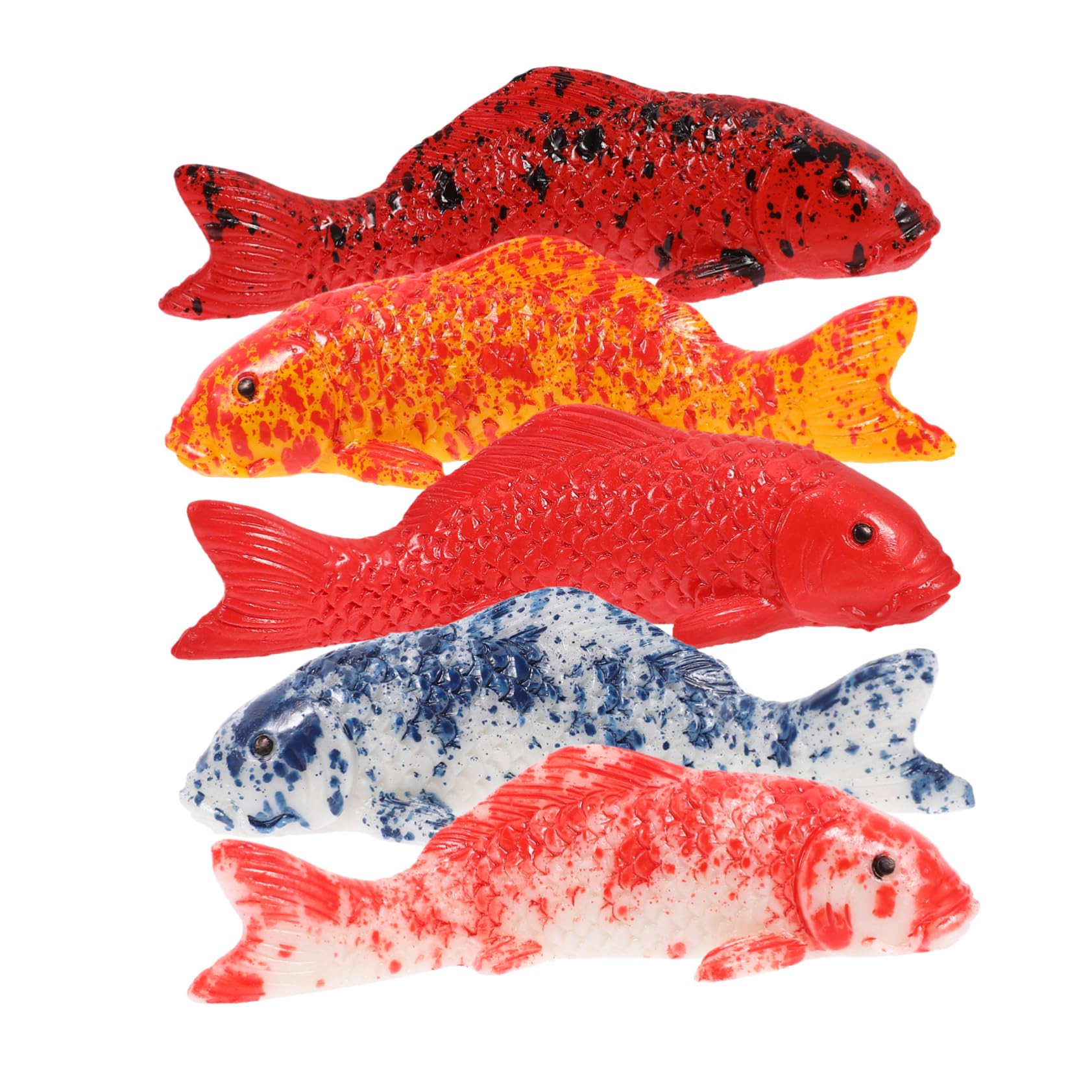 Kisangel 20 Piezas De Peces Falsos Roca De Falsa Decoración De Peces Peces Ornamentales De Resina