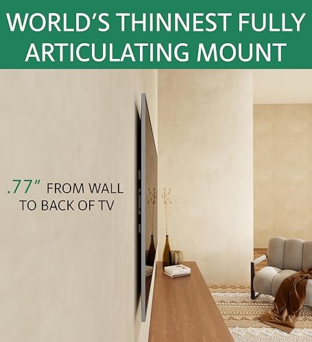 Miniatura 2 de ynVISION.DESIGN Soporte de pared para TV ultra delgado y delgado de movimiento completo articulado de 43 a 90 pulgadas  El soporte totalmente