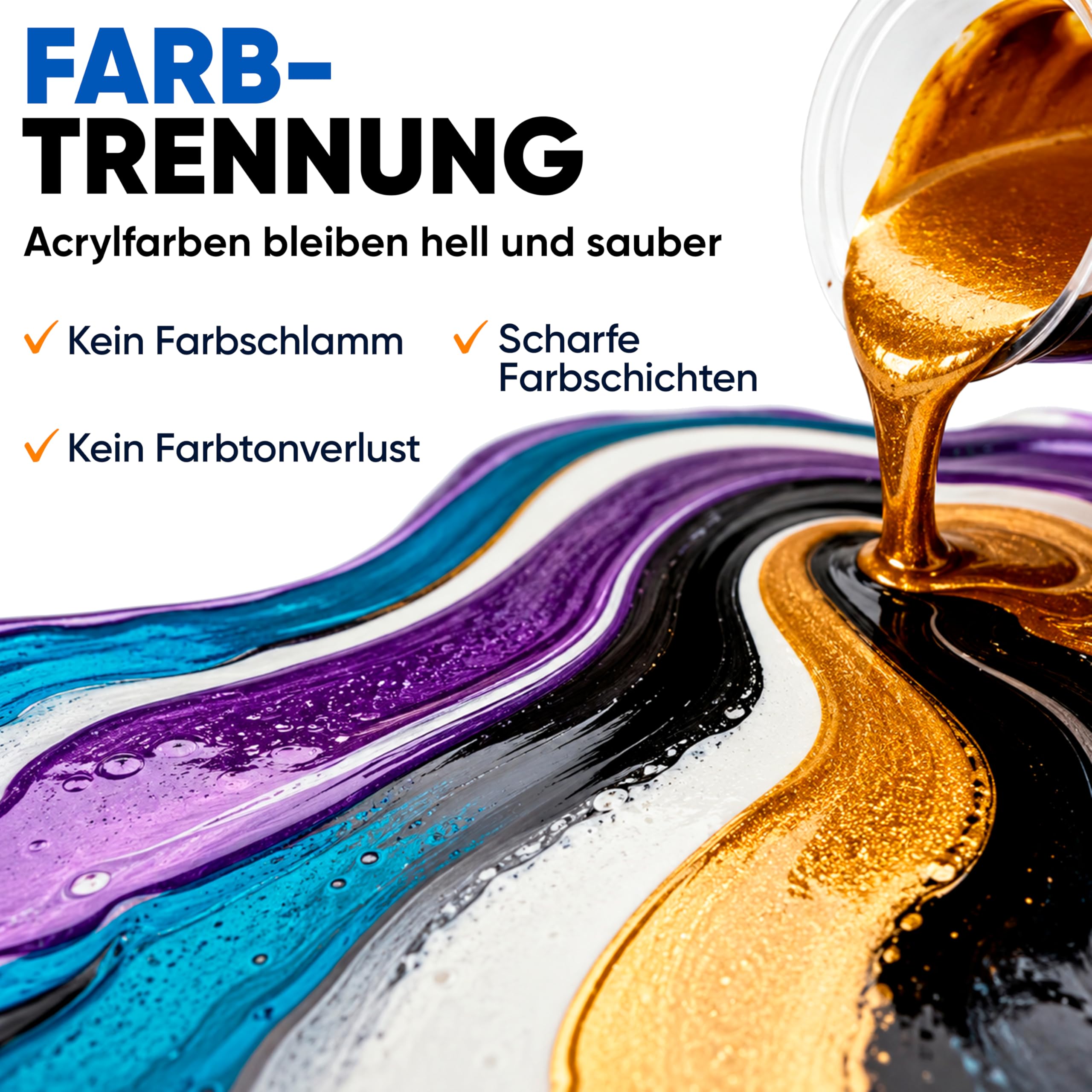 Pouring Medium Acryl Professionelles 5L – Glänzend Fluid Art Acrylic Medium für Acrylfarben | Transparentes Acryl Bindemittel | Pouring Fluid Acrylbinder für Künstler & Anfänger