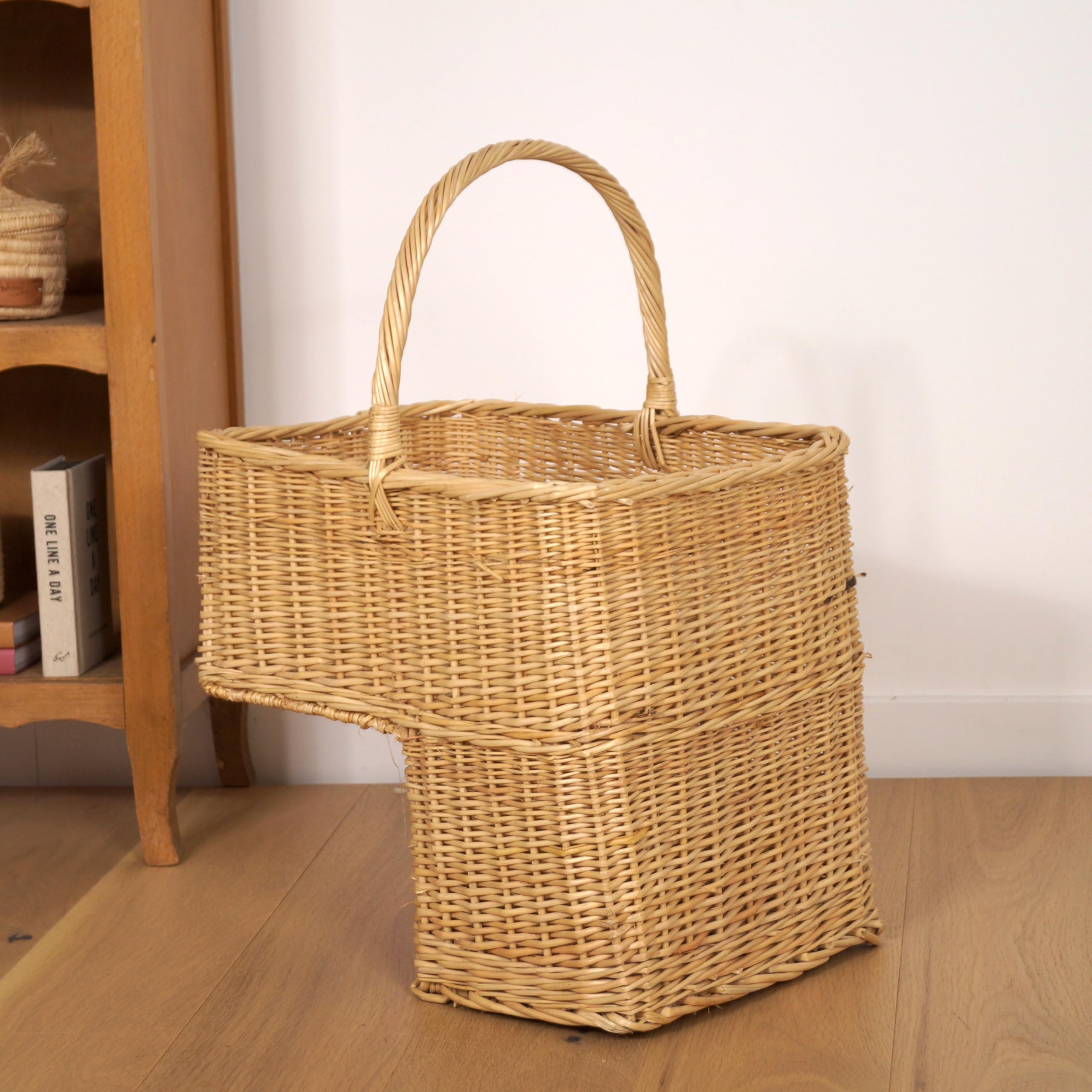 Panier d'escalier en Osier, Panier en Rotin, Panier de Rangement Escalier