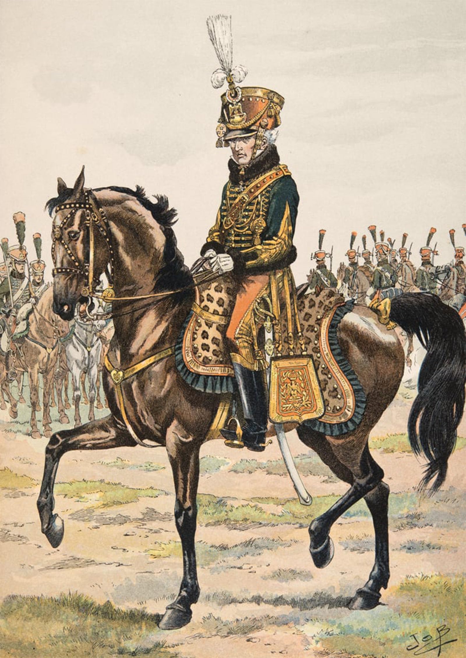 ARTXLXXBN Famous Prints Artwork Pictures Poster Painting Art Outfit of French Troops At All Times Artwork Landscape Pictures for Home Decor 60x90cm
