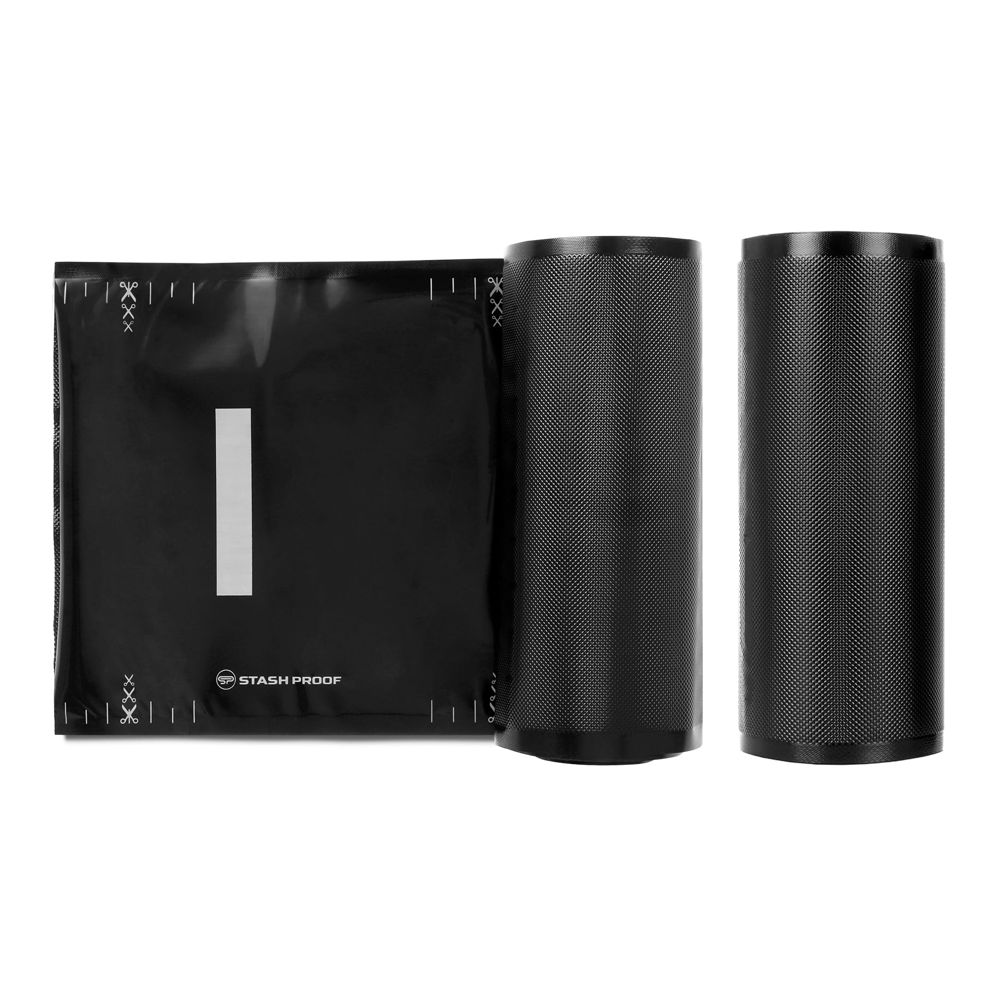 Vacuum Seal Rolls 11" x 50' 2 Pack (100 Feet Total) 5.5 Mil (Black and Black) - BPA Free Commerical Grade Food Saver for Storage, Sous Vide, and Meal Prep Sealer Bag