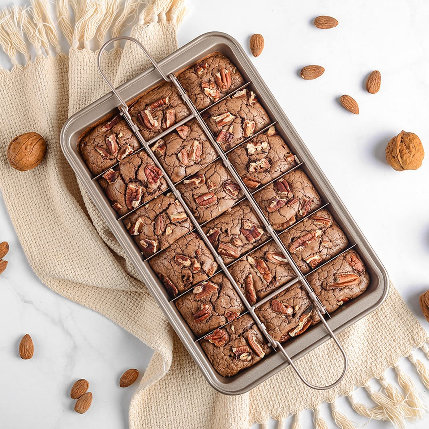 Oren Empower Non Stick Brownie Baking Chocolate Mould with 18 Cups/Square Shape Molds for Cake Baking OTG Oven Microvawe and Dishwasher Safe/No Greasing Required Ovenware Tray (B0BD1QM8MG) Amazon Price History, Amazon Price Tracker