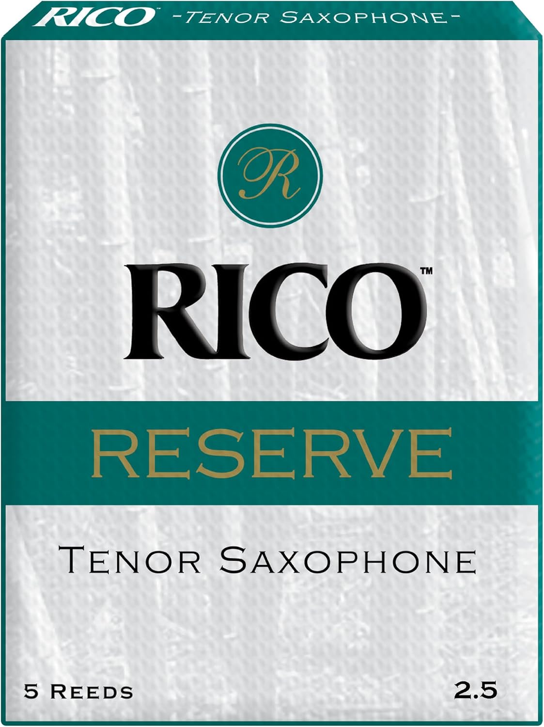 Rico Reserve Tenor Sax Reeds, Strength 2.5, 5-pack
