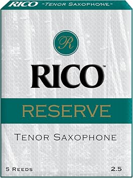 Rico Reserve Tenor Sax Reeds, Strength 2.5, 5-pack