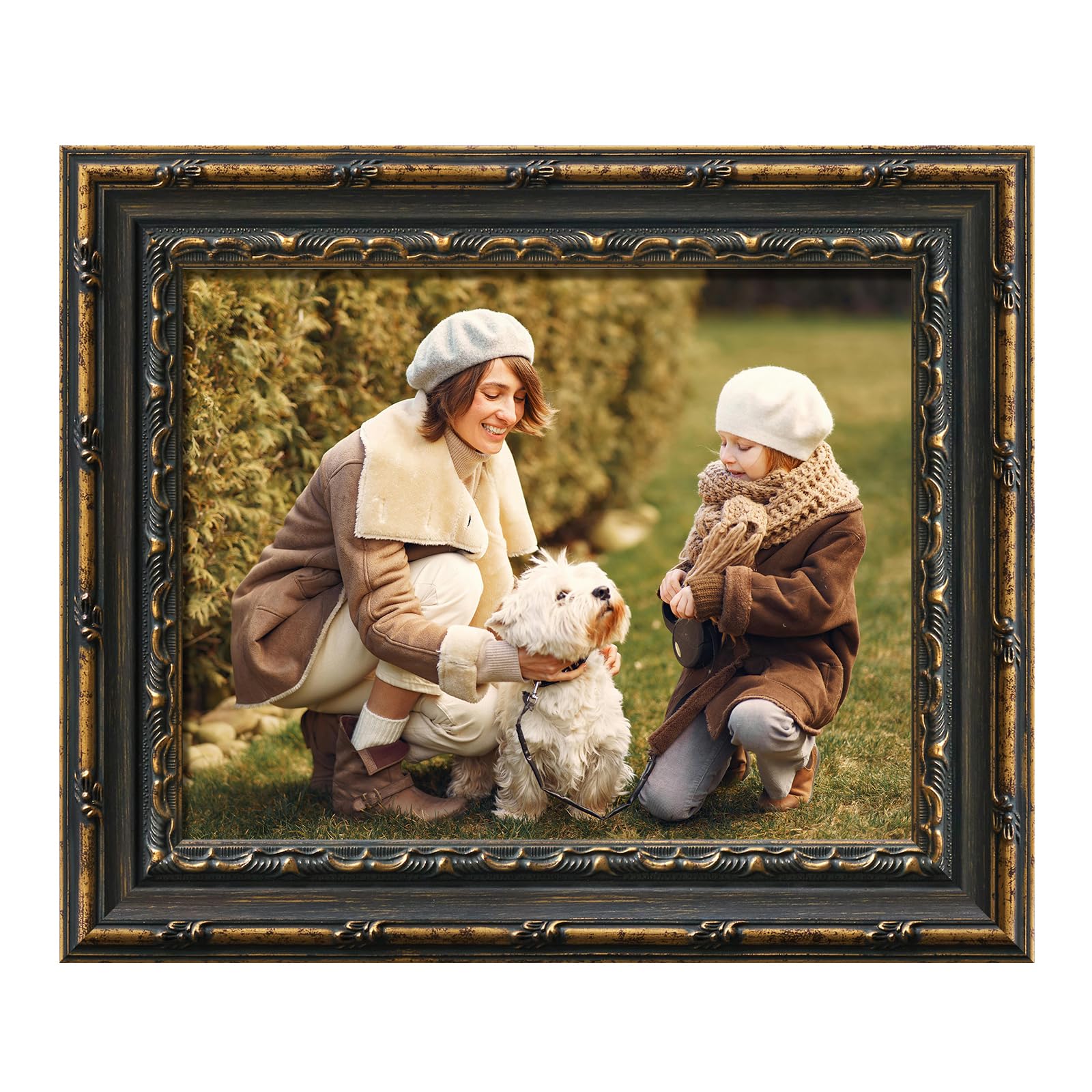 FOLKOR 8x10”/20.3x25.4cm Vintage Baroque Photo Frame Wall Mount Tabletop