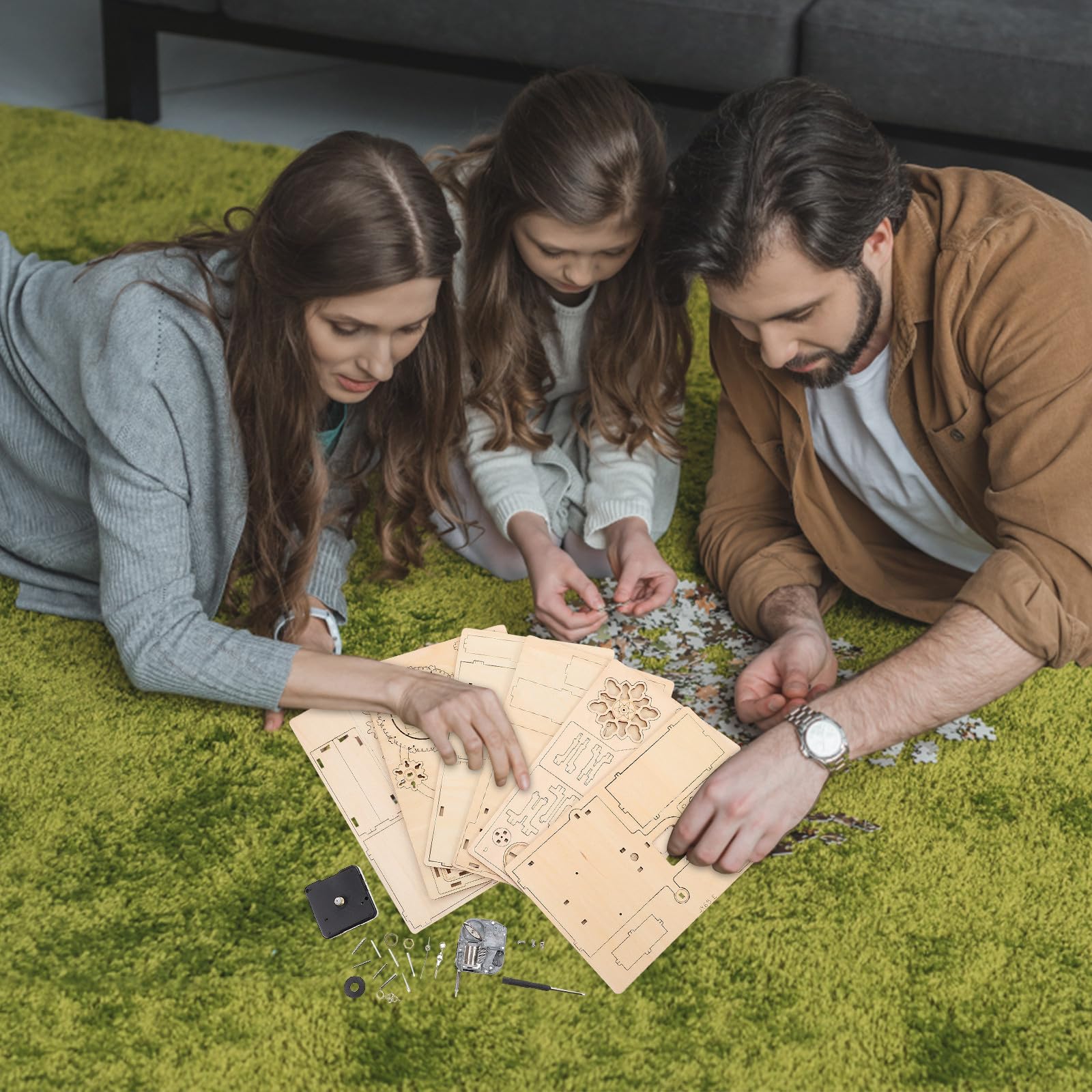 Holz Spieluhr 3D Puzzle Selbstgemacht Stifthalter Braun, 1 Satz