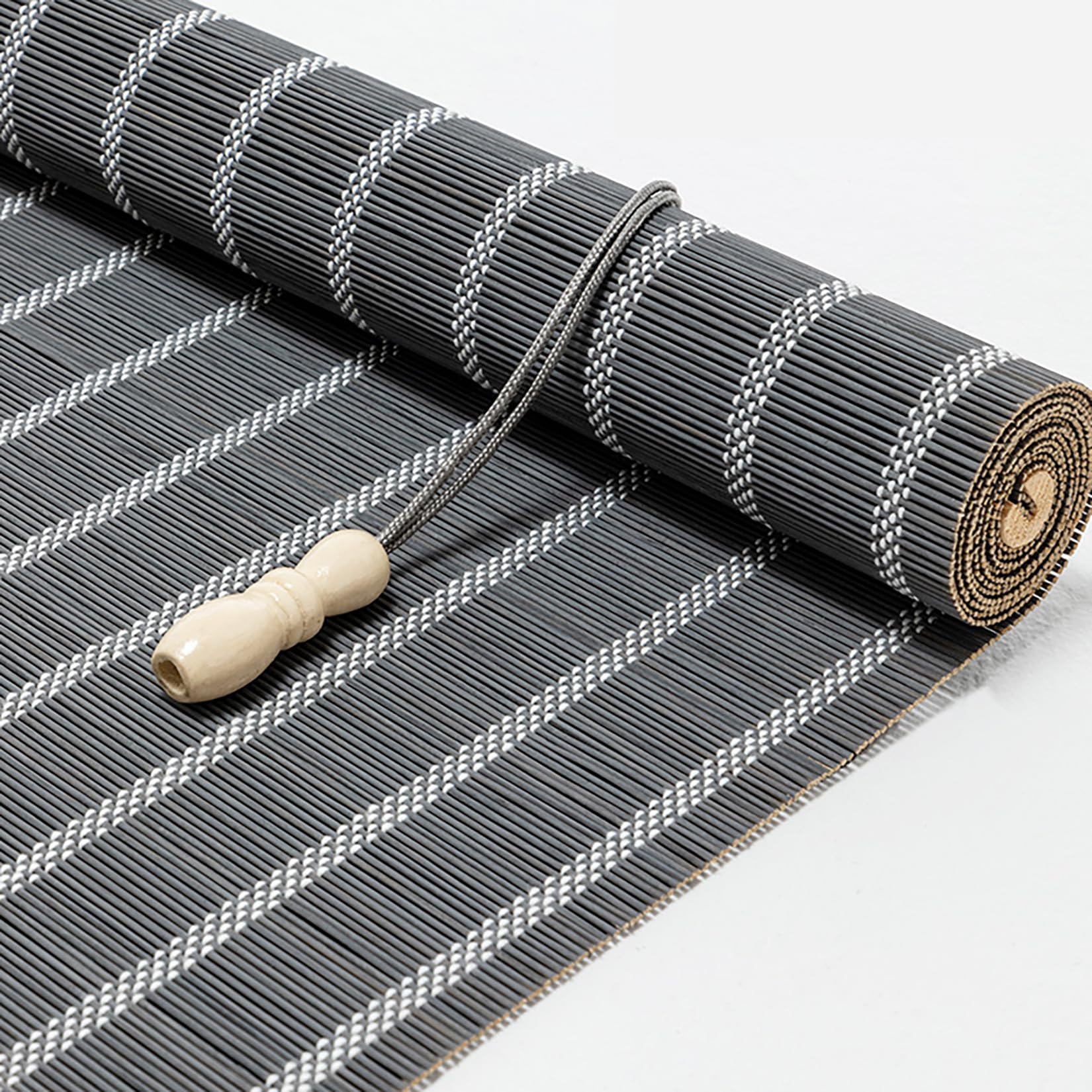 Retro Bambù Tenda a Rullo, Tapparella Bamboo Da Esterno Privacy Traspirante Tenda da Sole Oscurante In Bambù Con Sollevatore,per Interni/Esterni,Personalizzate