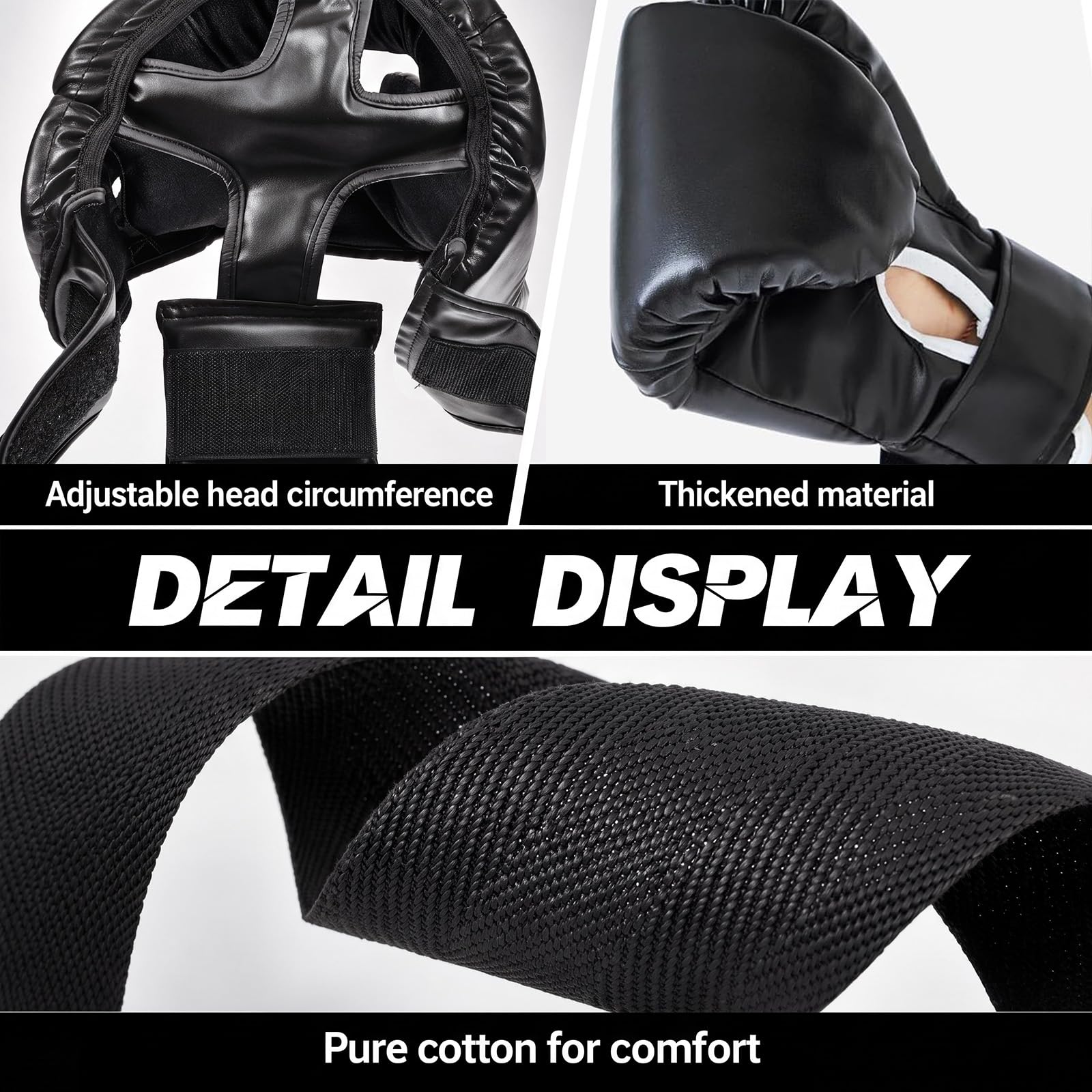 Kanayu Juego de 14 piezas de boxeo que incluye 2 pares de guantes de boxeo de 16 onzas, casco de boxeo, vendas de mano, protectores bucales deportivos para adultos, jóvenes, principiantes, equipo de
