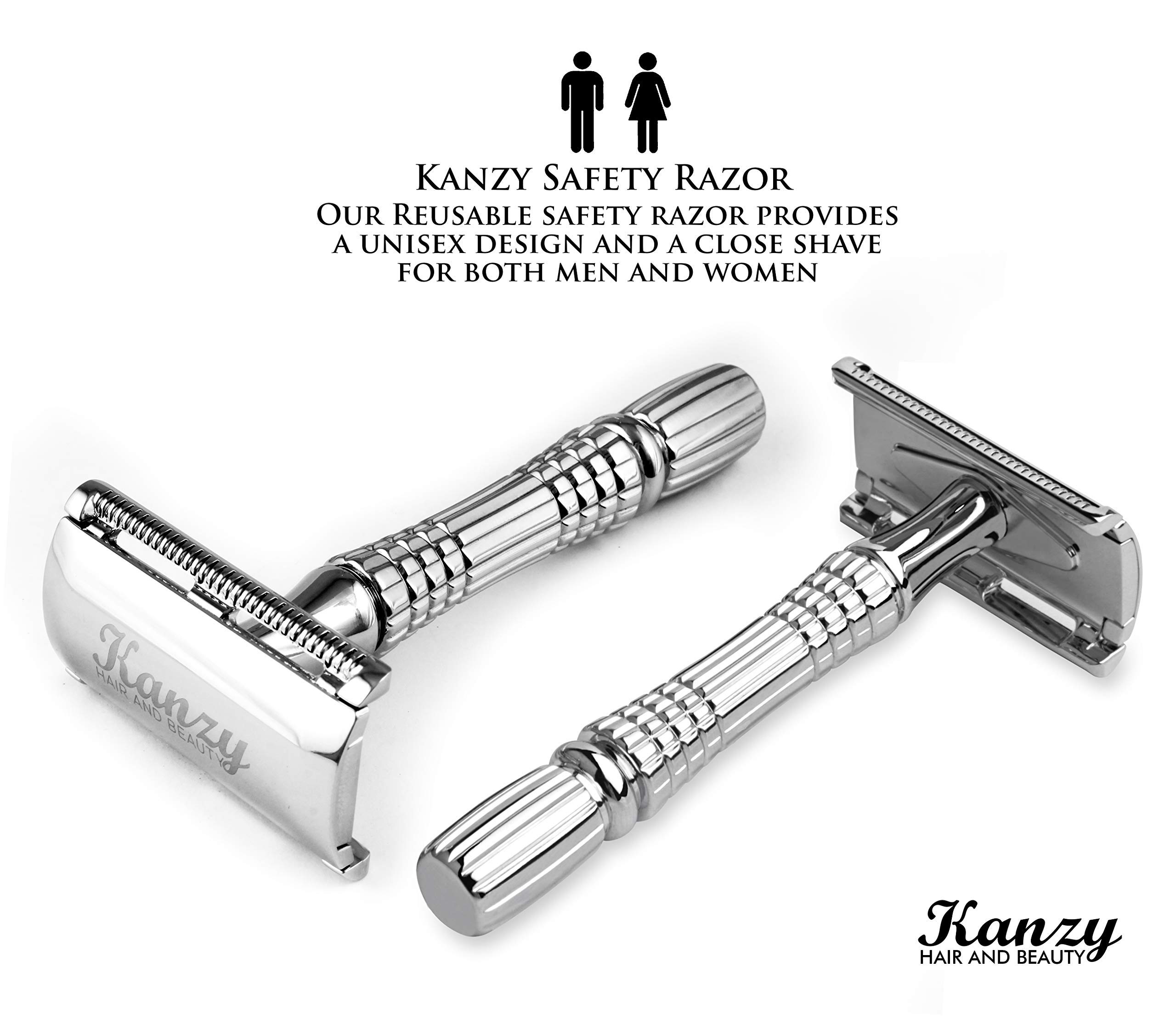 Kanzy Shaving Razors for Men Double Edge Safety Razor Stainless Steel