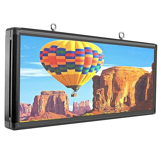 CX P6 LED Sign - Outdoor Full Color WiFi 40'' x 18'' Scrolling LED Display with High Resolution Scrolling Texts Full Color Sign for Advertising, High Brightness P6 and New SMD Technology