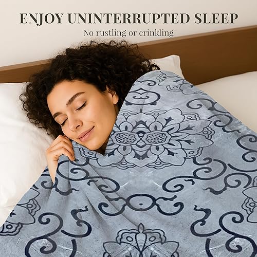 Miniatura 7 de Sacred Thread Manta de forro polar sherpa, súper esponjosa, suave y acogedora, manta de felpa para sofá, sofá y cama, manta de invierno reversible