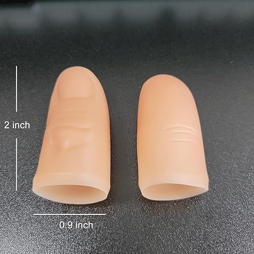 Miniatura 3 de AIMOFAMAG 10 piezas de punta de pulgar primer plano trucos de magia falso dedo mago truco truco (tamaño adulto)