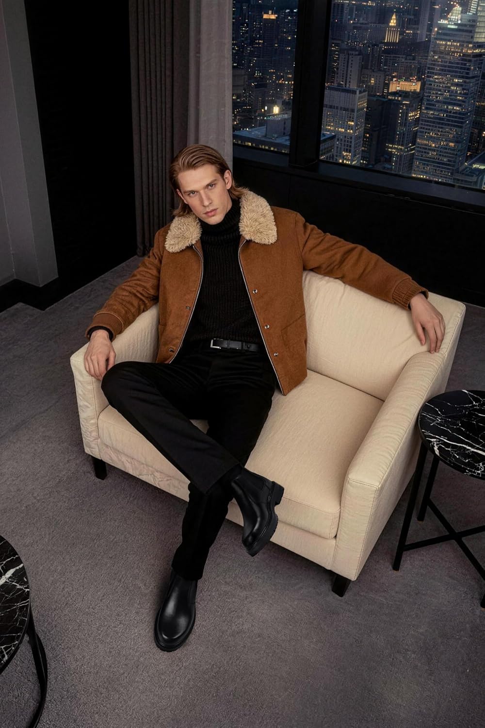 Holy dove Men's Wide Toe Box Platform Chelsea Boots Slip-On Casual Ankle Dress Boot - Image 2