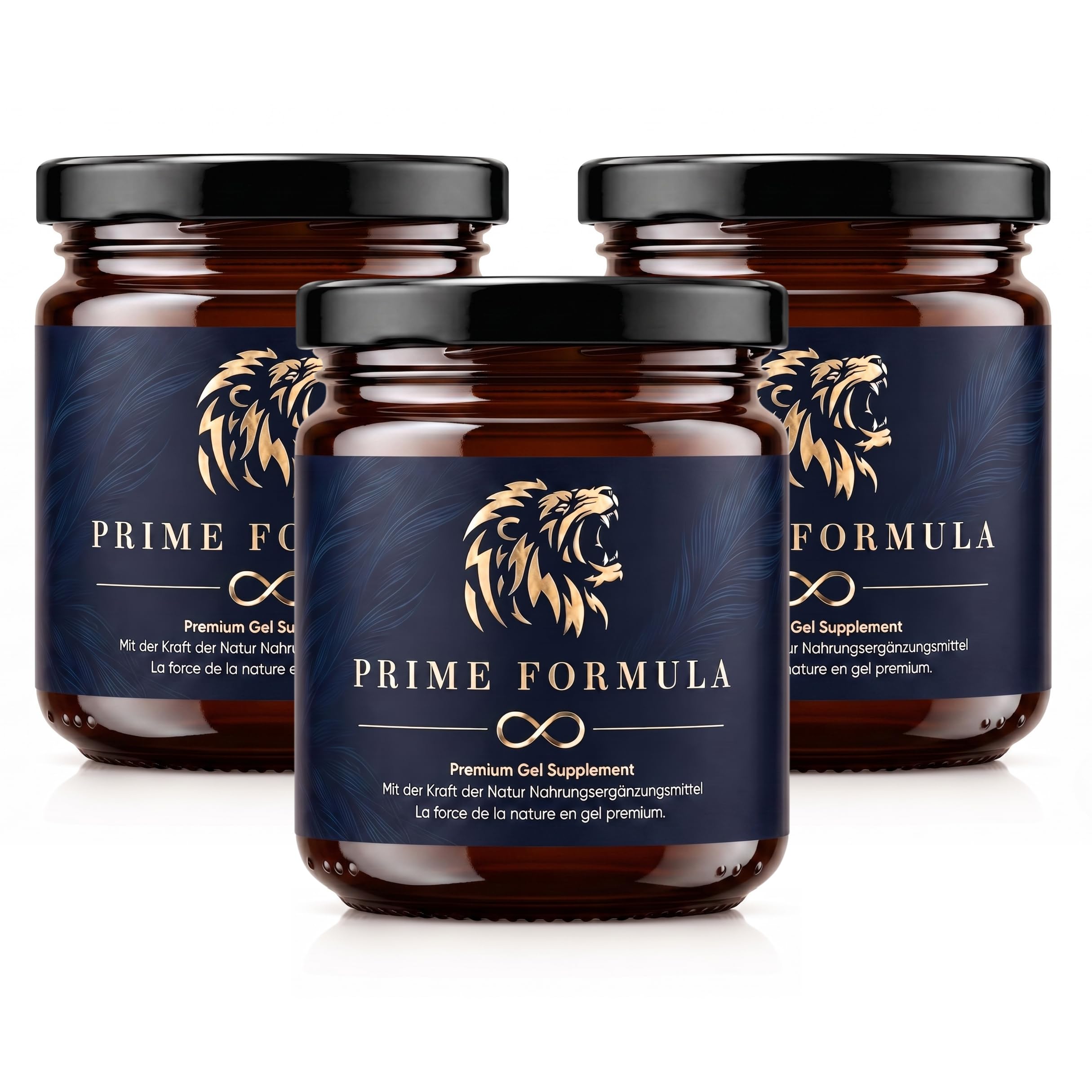 PrimeFormula Maca Gel, Extra Stark für aktive Männer, Ginseng & Tribulus Terrestris 240g Jar (3)