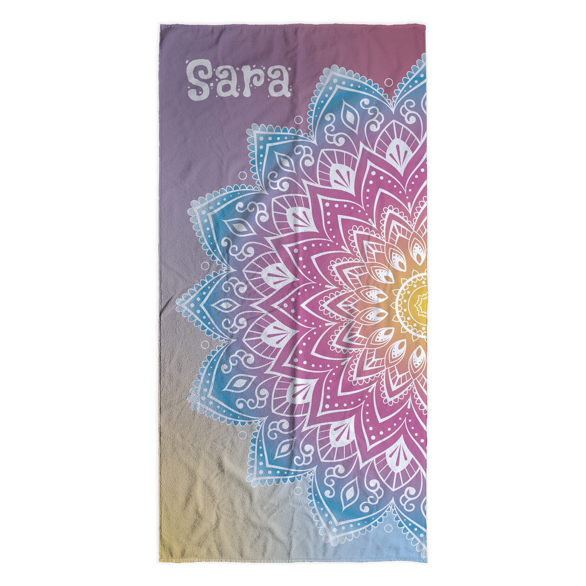 LolaPix Toalla de Piscina. Regalos Personalizados. Toalla de Playa. Toalla Personalizada con Nombre. Varios diseños. Mandala Jalil