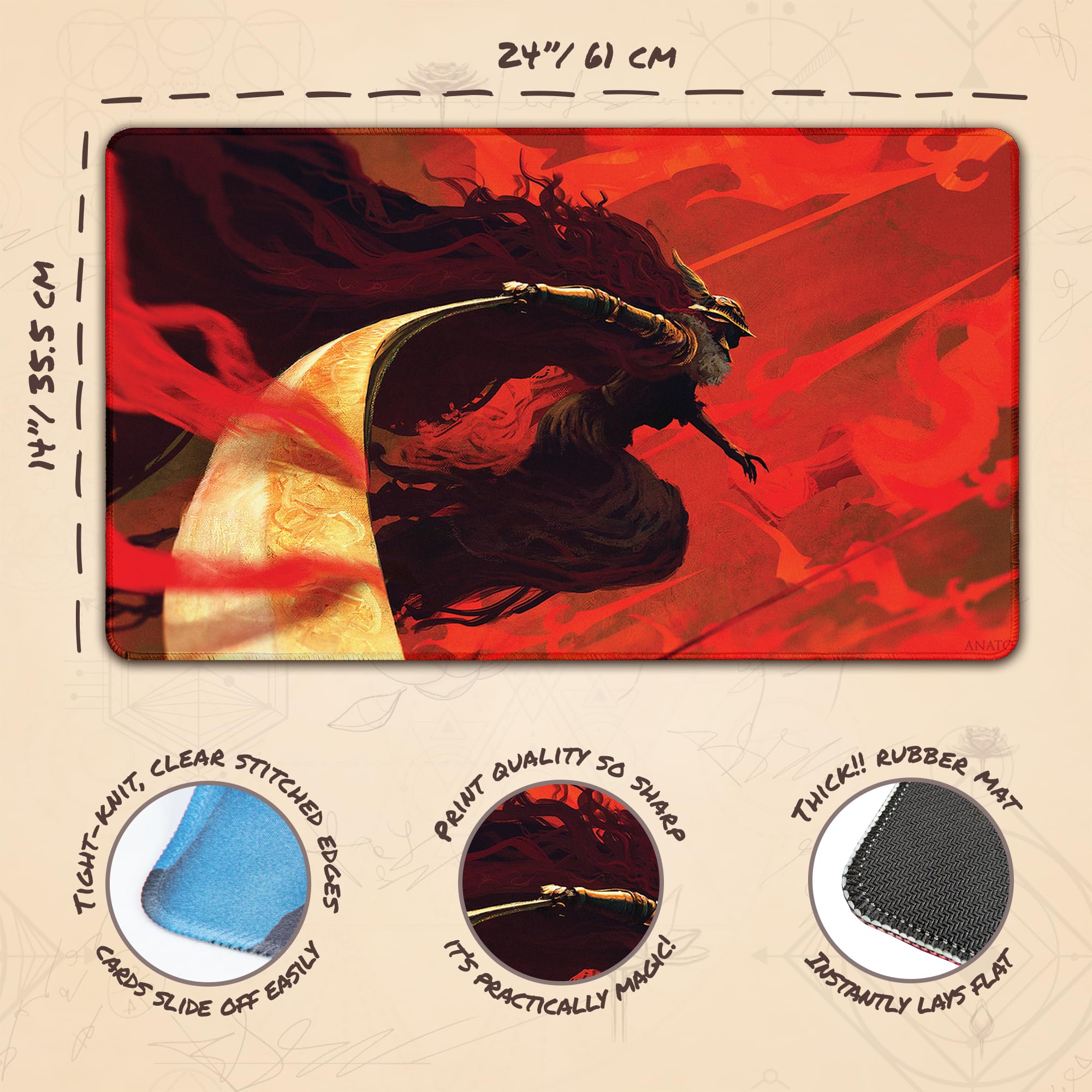 Amazon.com: Paramint Malenia Blade of Miquella (Stitched) - MTG Playmat by  Anato Finnstark, Elden Ring, Dark Souls - Compatible with Magic The  Gathering Playmat - Play MTG, YuGiOh, TCG