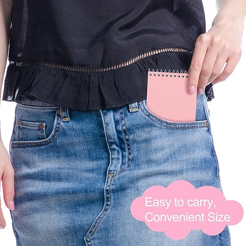 Miniatura 6 de EOOUT Paquete de 16 cuadernos de bolsillo, mini cuadernos en espiral, blocs de notas pequeños de 3 x 5, papel rayado universitario, 8 colores