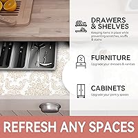 Vista 6 de RAY STAR Revestimiento para gabinete, no adhesivo de 12 pulgadas x 10 pies, revestimientos de estante para gabinetes de cocina, agarre