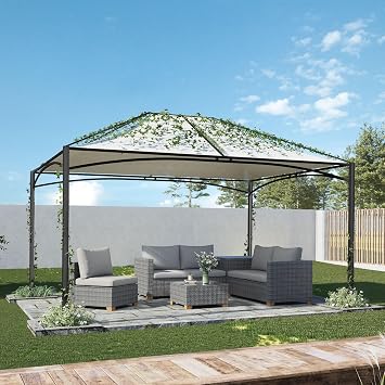 Grand Patio 10x13 FT Gazebo, Outdoor Garden Pavilion with Climbing Trellis for Vines and Plants