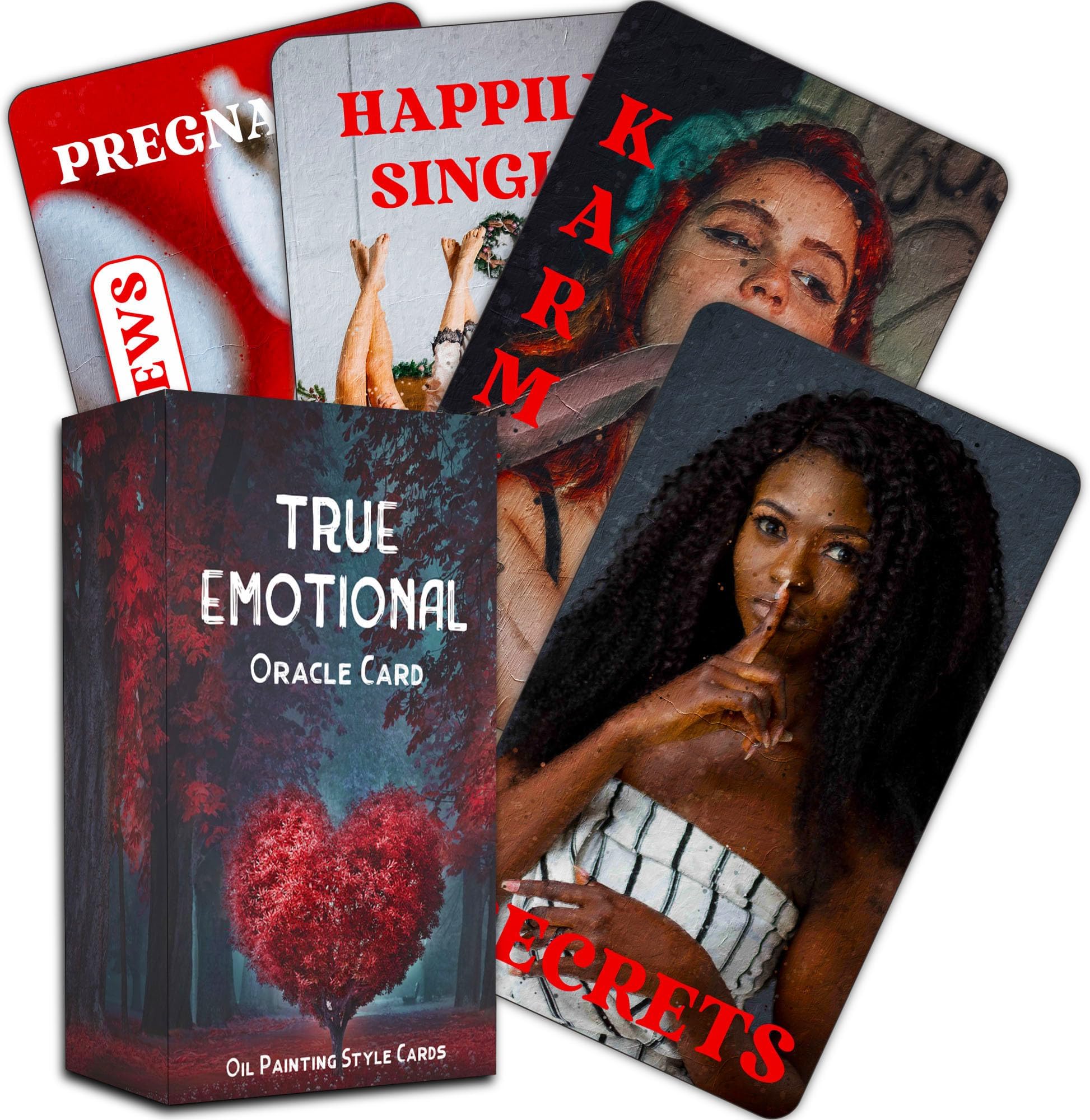GZXINKE Tell Me Why Oracle Cards, 80 Raw Messages for Toxic Love, Situationships, Relationship Truth, Soulmate and Karmic Insights