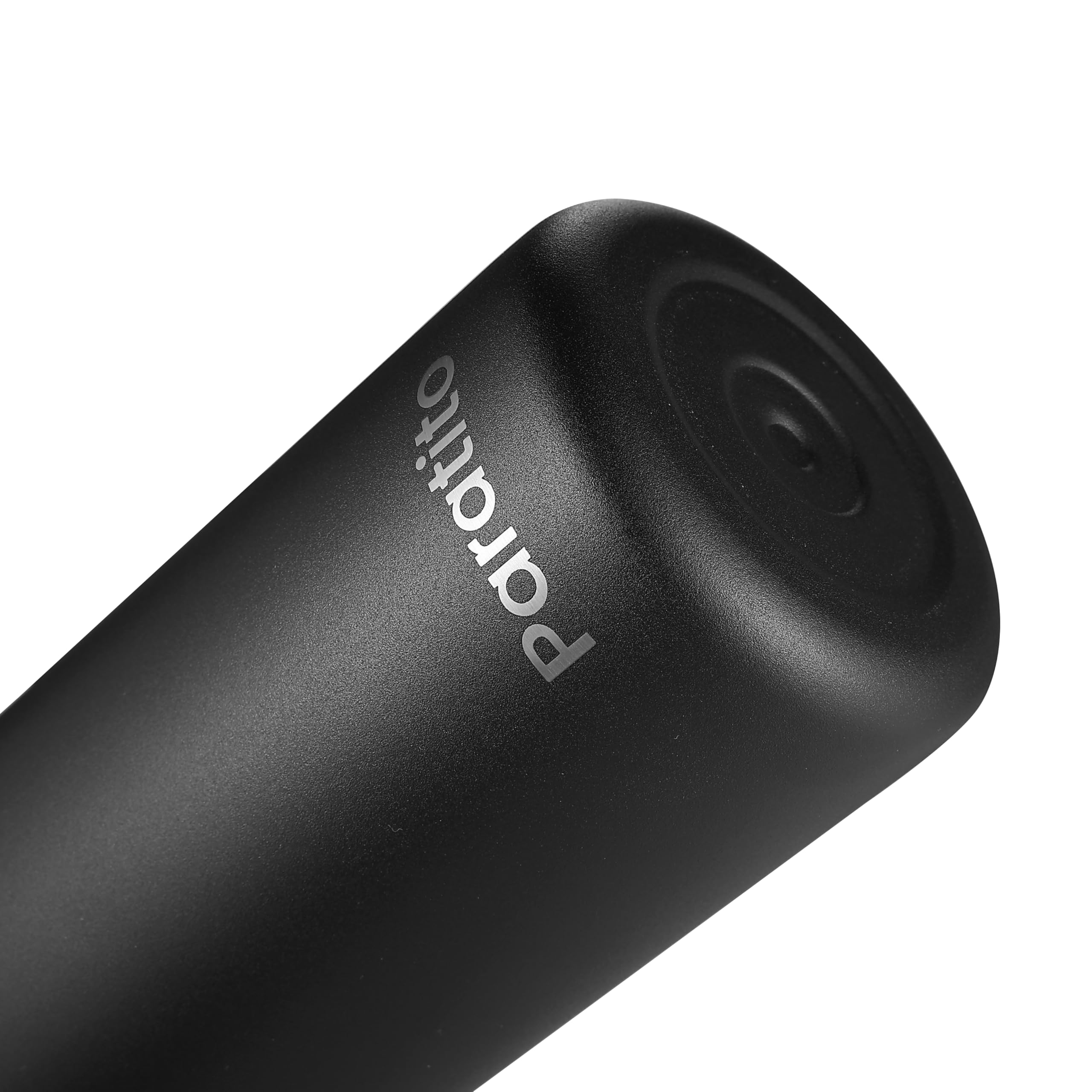 Teeflasche mit Sieb 1L – Auslaufsichere, spülmaschinenfeste Edelstahl Trinkflasche 1l (Isolierflasche) mit Teesieb für losen Tee to Go; Thermosflasche 1l für Kaffee, Camping -Schwarz