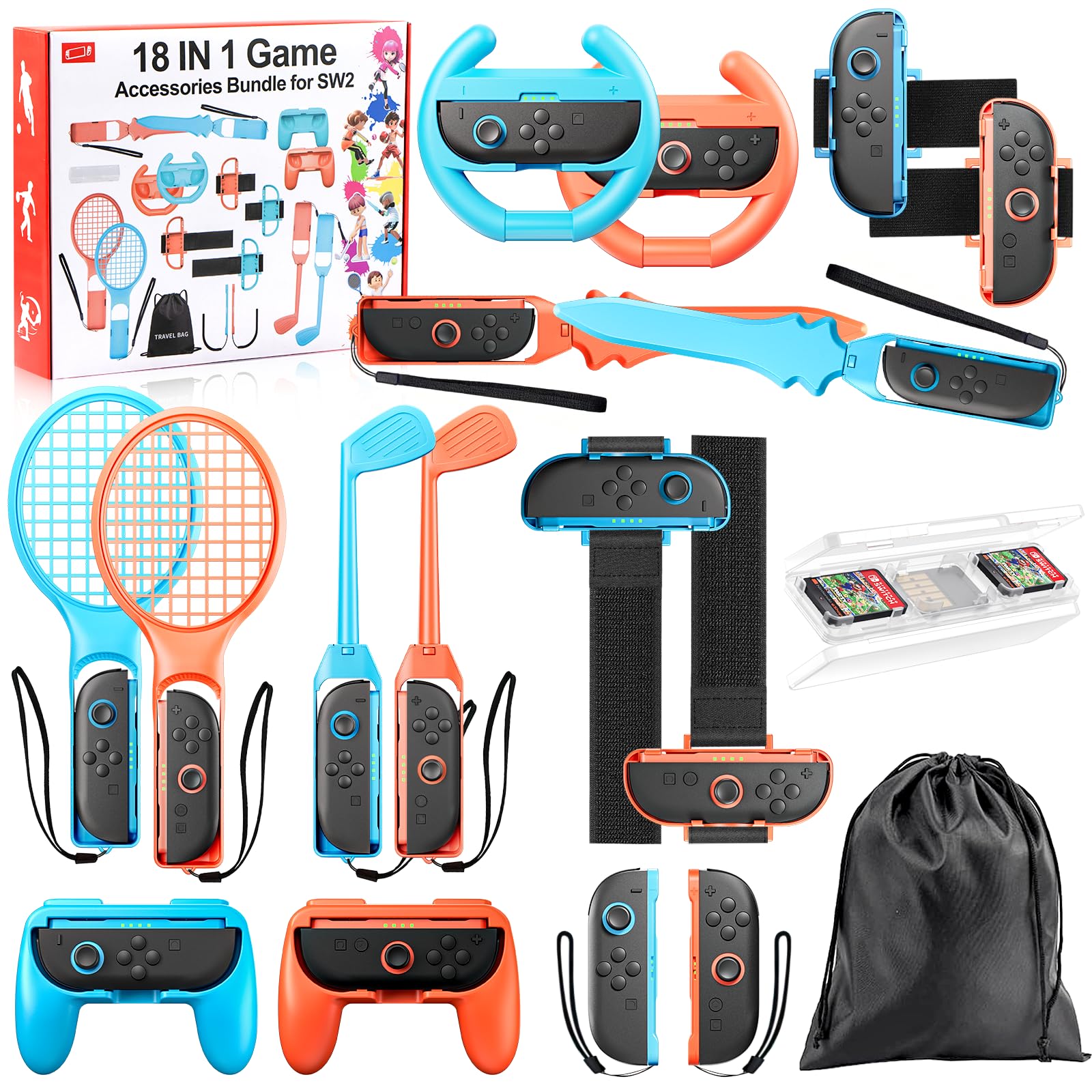 Amazon.com: 18 in 1 Switch 2 Sports Accessories Bundle for