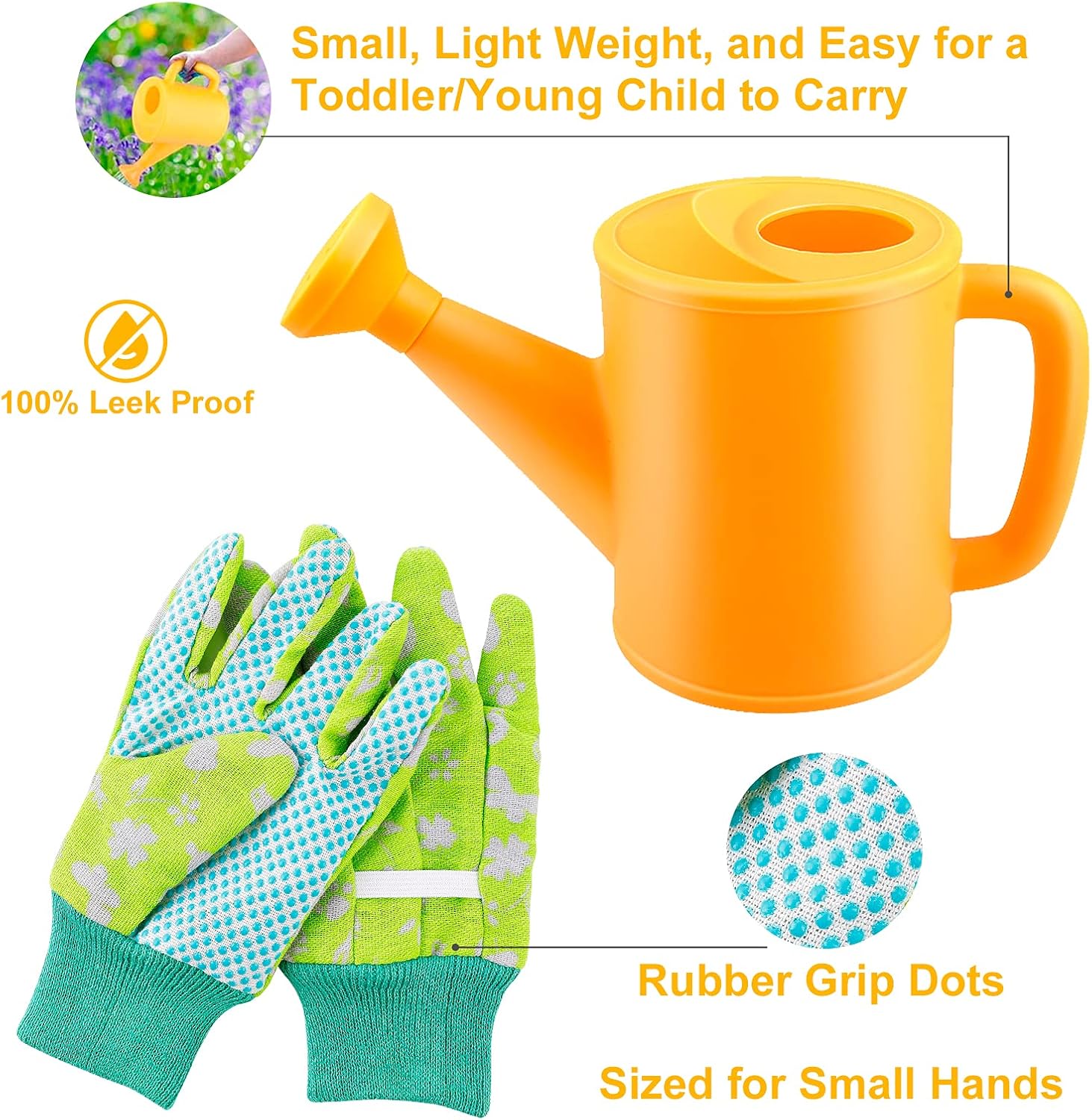 40% Off Discount MojiDecor Garden Tool for Children, 14 Pieces Kids Garden Tools Play Tools Set with Shovel Watering Can, Garden Toy Set for Boys Girls in The Garden/Beach