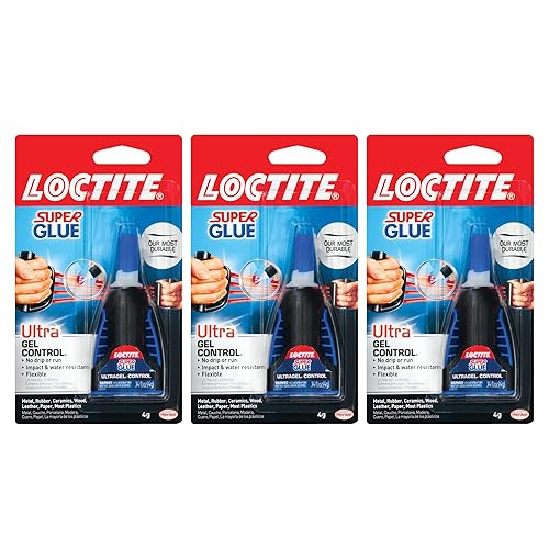 Loctite Super Glue Ultra Gel Control, Superpegamento transparente, Adhesivo de cianoacrilato, pegamento instantáneo, secado rápido, botella de 0.14
