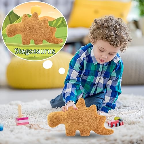 Miniatura 5 de Almohada de pepitas de dinosaurio de pollo, decoración de habitación, decoración del hogar, juguetes para niños, almohada de viaje, juguete de