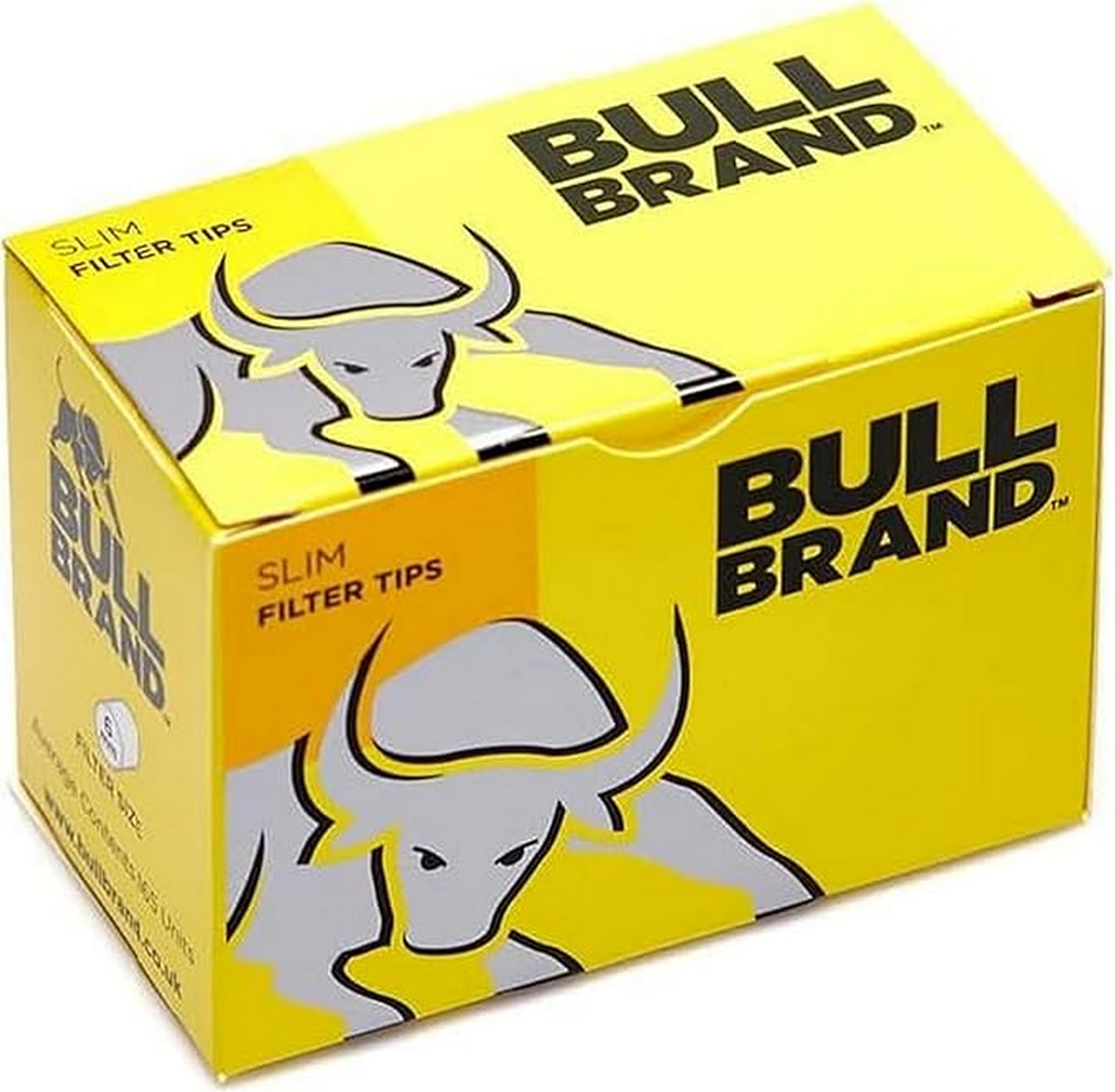 BULL BRAND Slim Filter Tips - 6mm Quality Slim Filters for Rolling Cigarettes, Paper Wrapped and Precision Cut for a More Consistent Smoke - 10 Packs of 165 Pieces (Total 1650 Pieces)