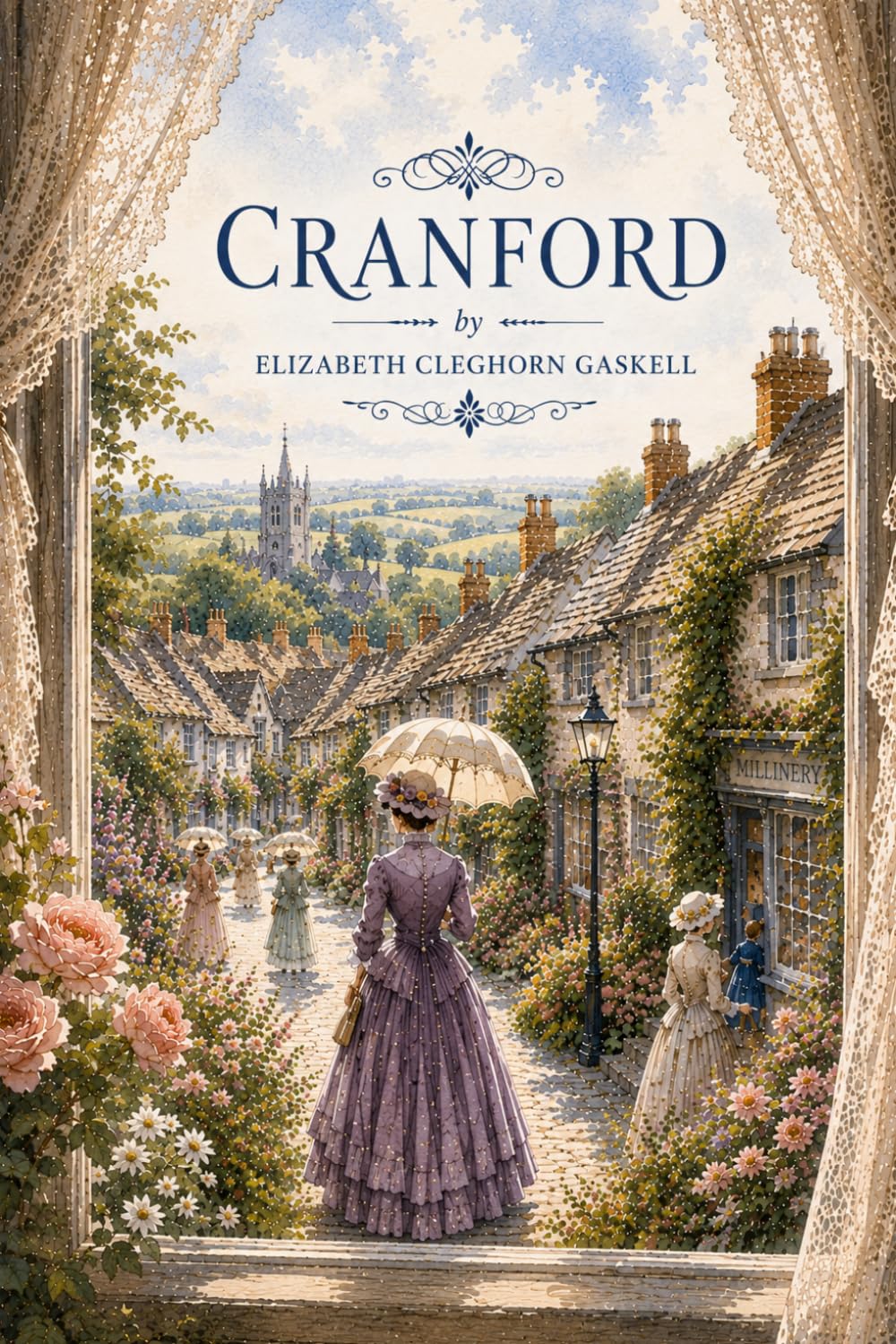 Cranford : A Literary Fiction Classic of English Village Life: with original Illustrations and Annotated