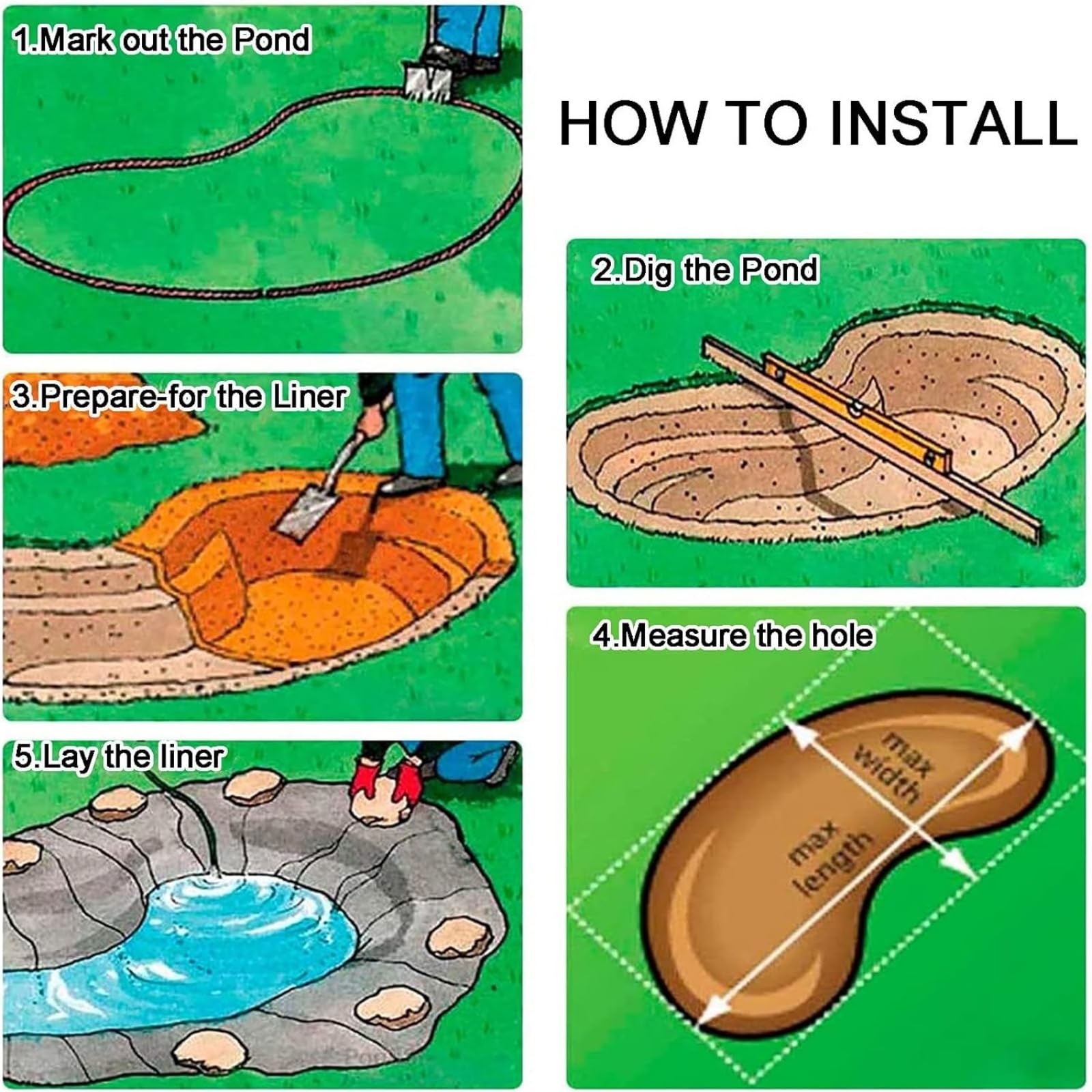 dDanke 4.5m×3m Blue Greenhouse Film 7.87mil Thick Waterproof Liner for Vegetable Garden Fish Pond Aquaculture Anti Aging