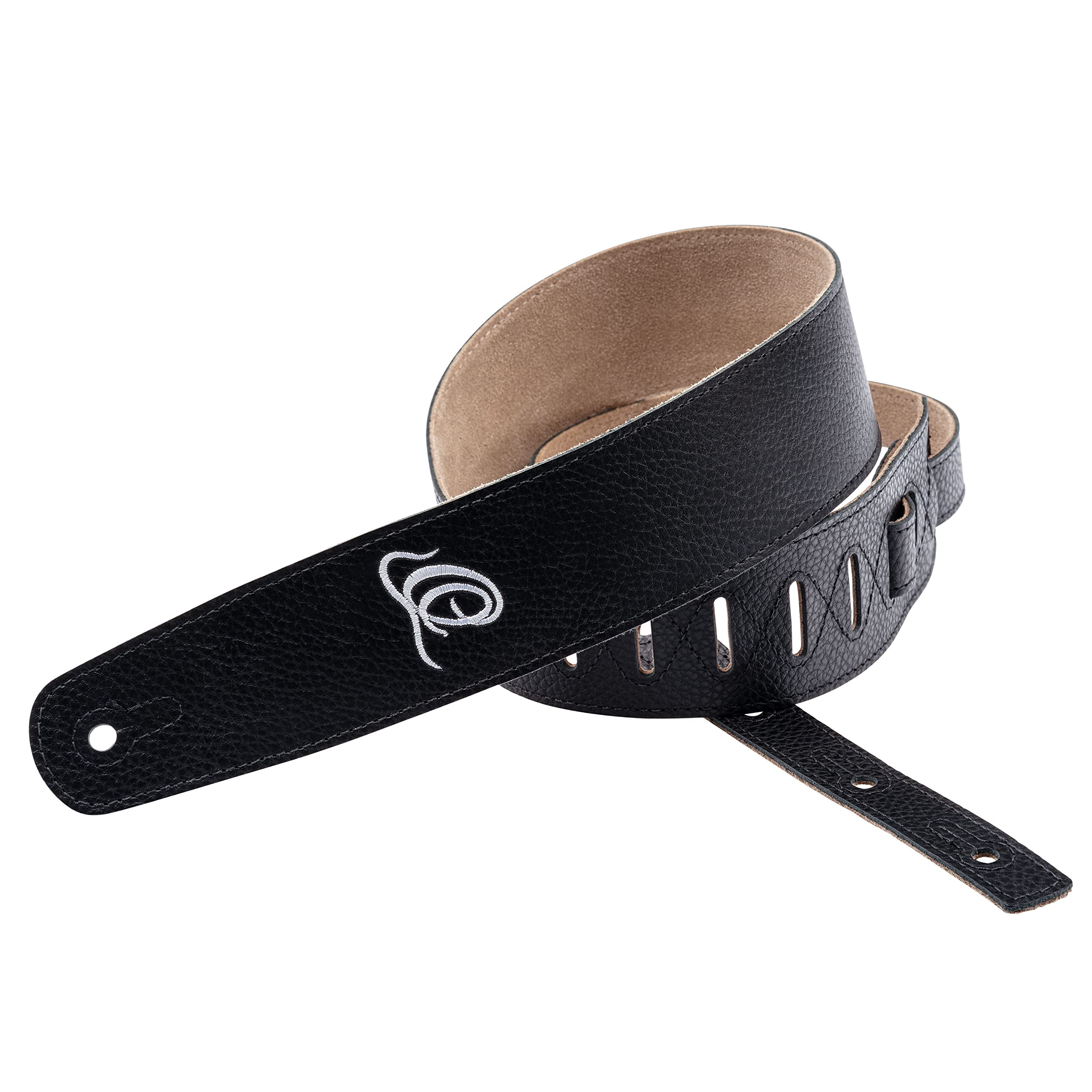 Ortega Guitars Relax Black Guitar Strap Suedeleath.ortega