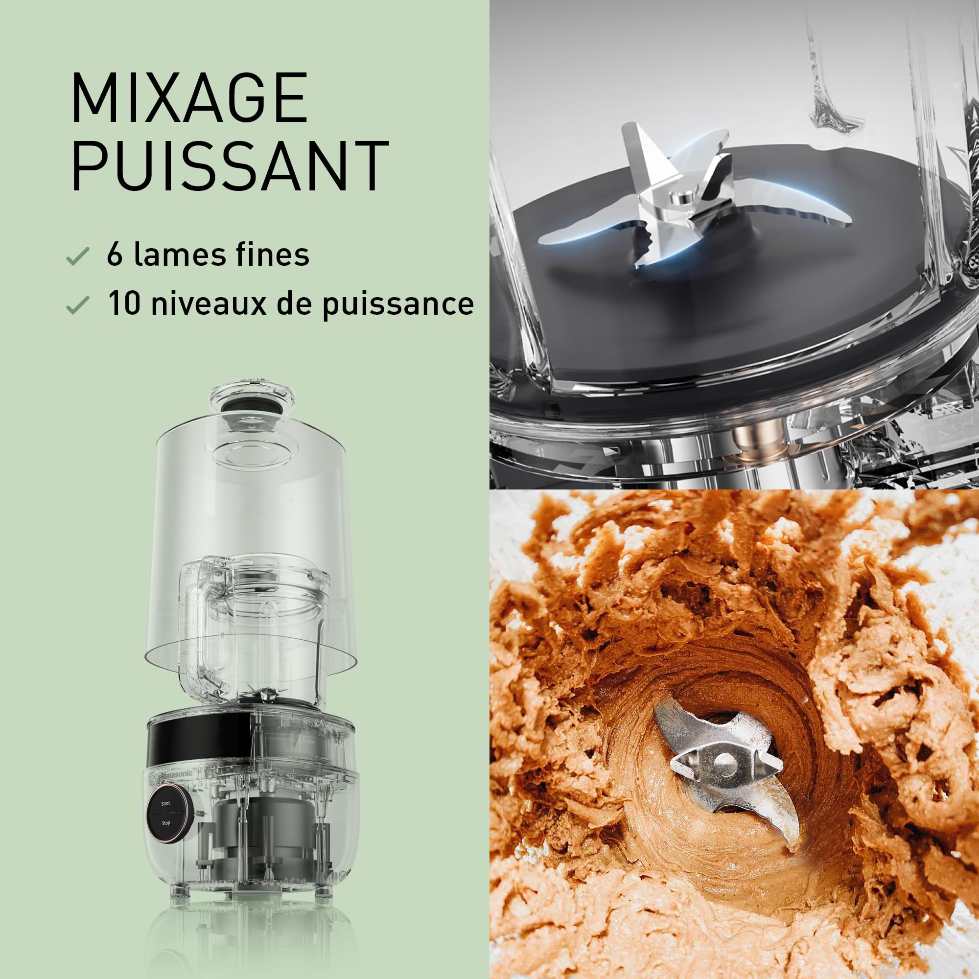 Panasonic MX-HG4401KXE Blender Chauffant, 1.2L, 800W, Chaud et Froid, 9 modes Automatiques, 10 Vitesses, Minuterie, Maintien au Chaud, Nettoyage Automatique, Noir et or Rose