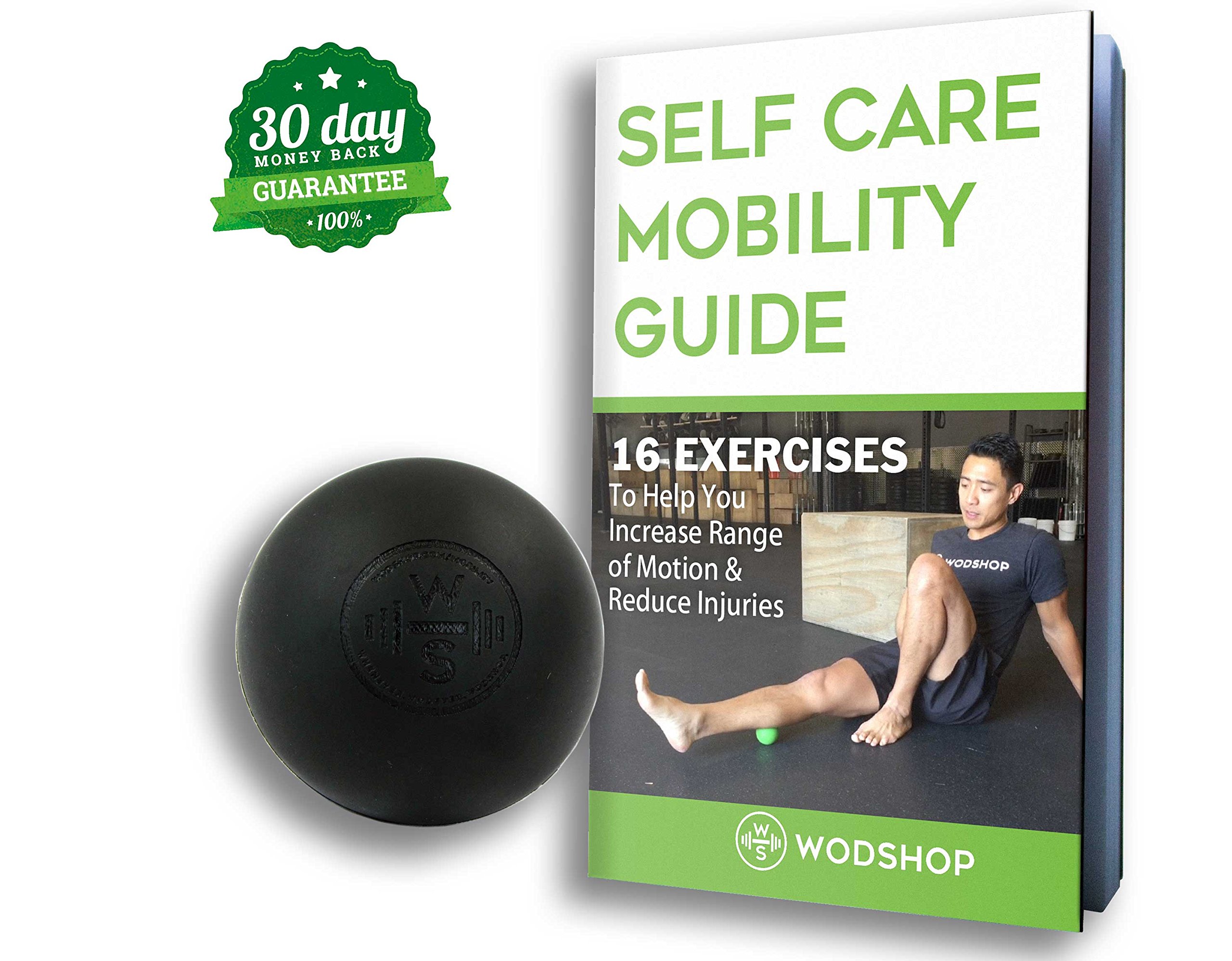 Self Care Massage Ball for Mobility, Myofascial Release, Physical Therapy, Trigger Point, Lacrosse (1 Black)