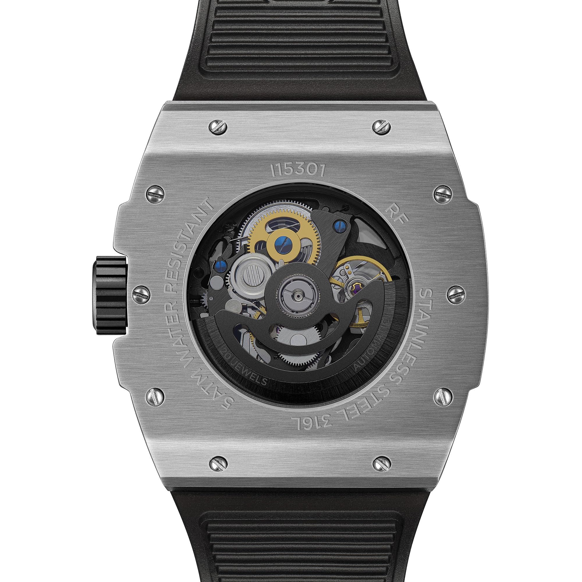 Ingersoll The Play Męski automatyczny zegarek 45 mm z tarczą szkieletową i paskiem PU