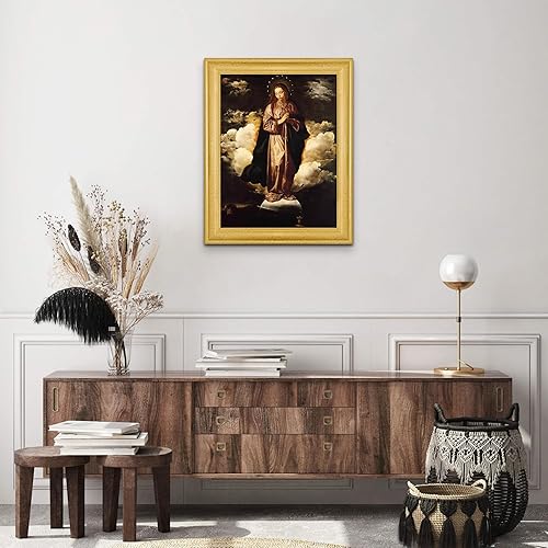 Miniatura 3 de Lienzo enmarcado para decoración de pared, diseño de la inmaculada concepción de Diego Velázquez, lienzos de reproducción de pinturas de obras de