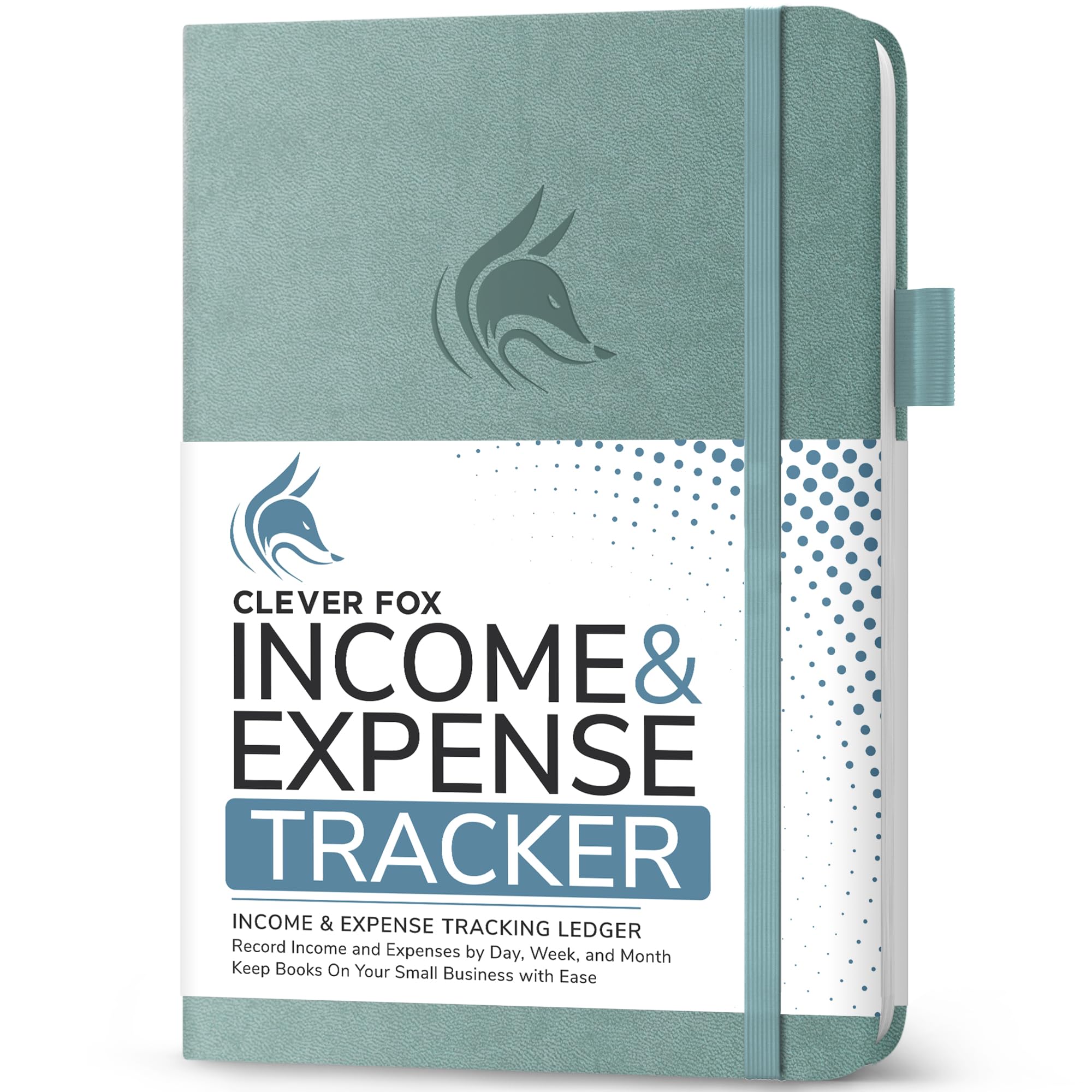 Clever Fox Income & Expense Tracker - Accounting & Bookkeeping Ledger Book for Small Business - 1-Year Record Notebook, A5 (Blue Surf)