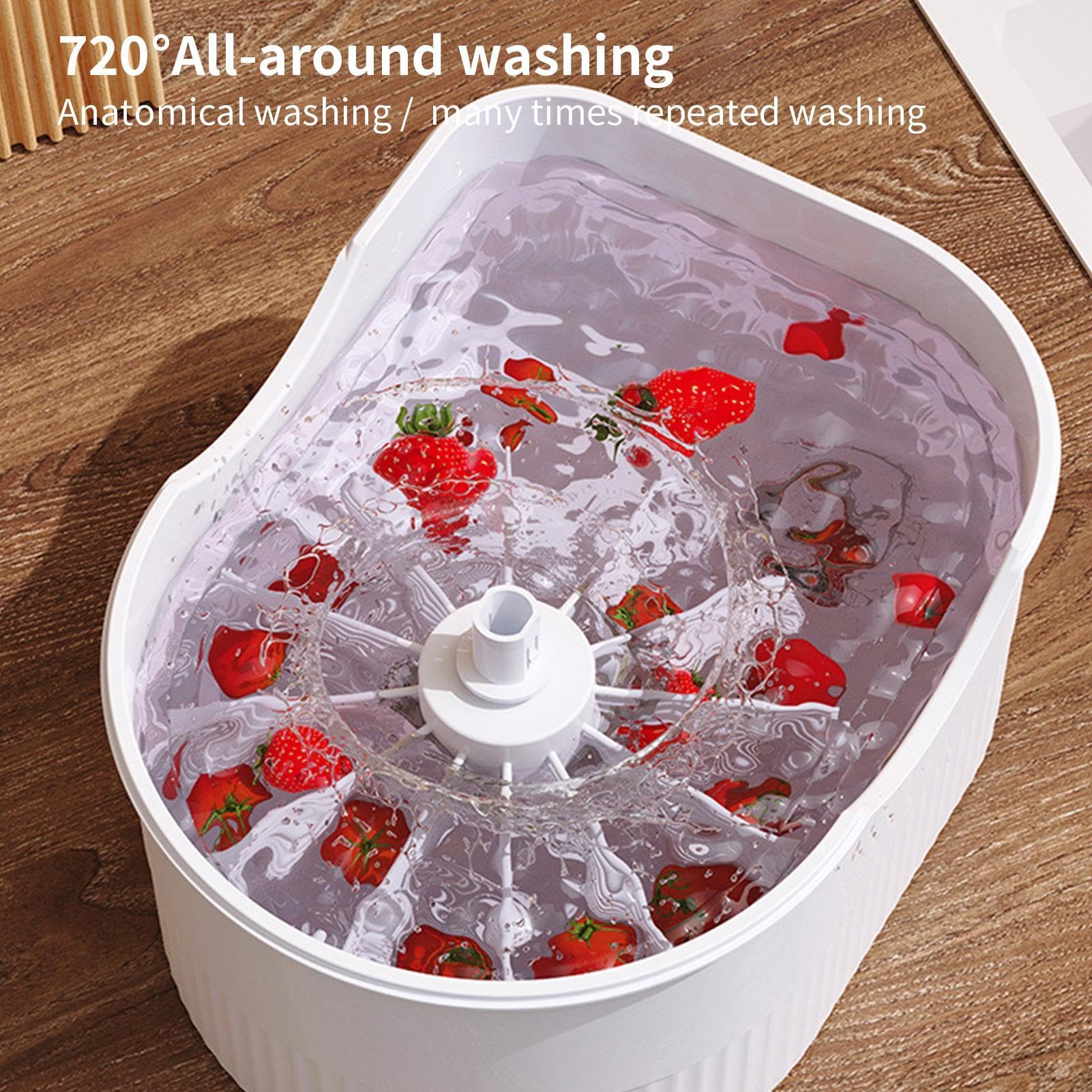 Centrifugadora Limpiadora De Verduras Y Frutas Para Cocina Tapa Escurridora