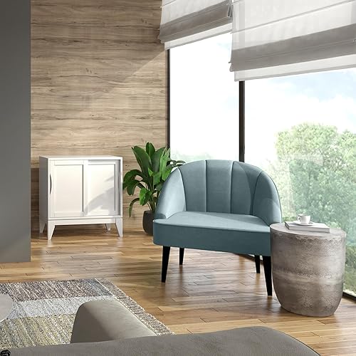 Miniatura 2 de SIMPLIHOME Morris - Mesa decorativa contemporánea de metal de 17 pulgadas de ancho en plata antigua, totalmente montada, para sala de estar y