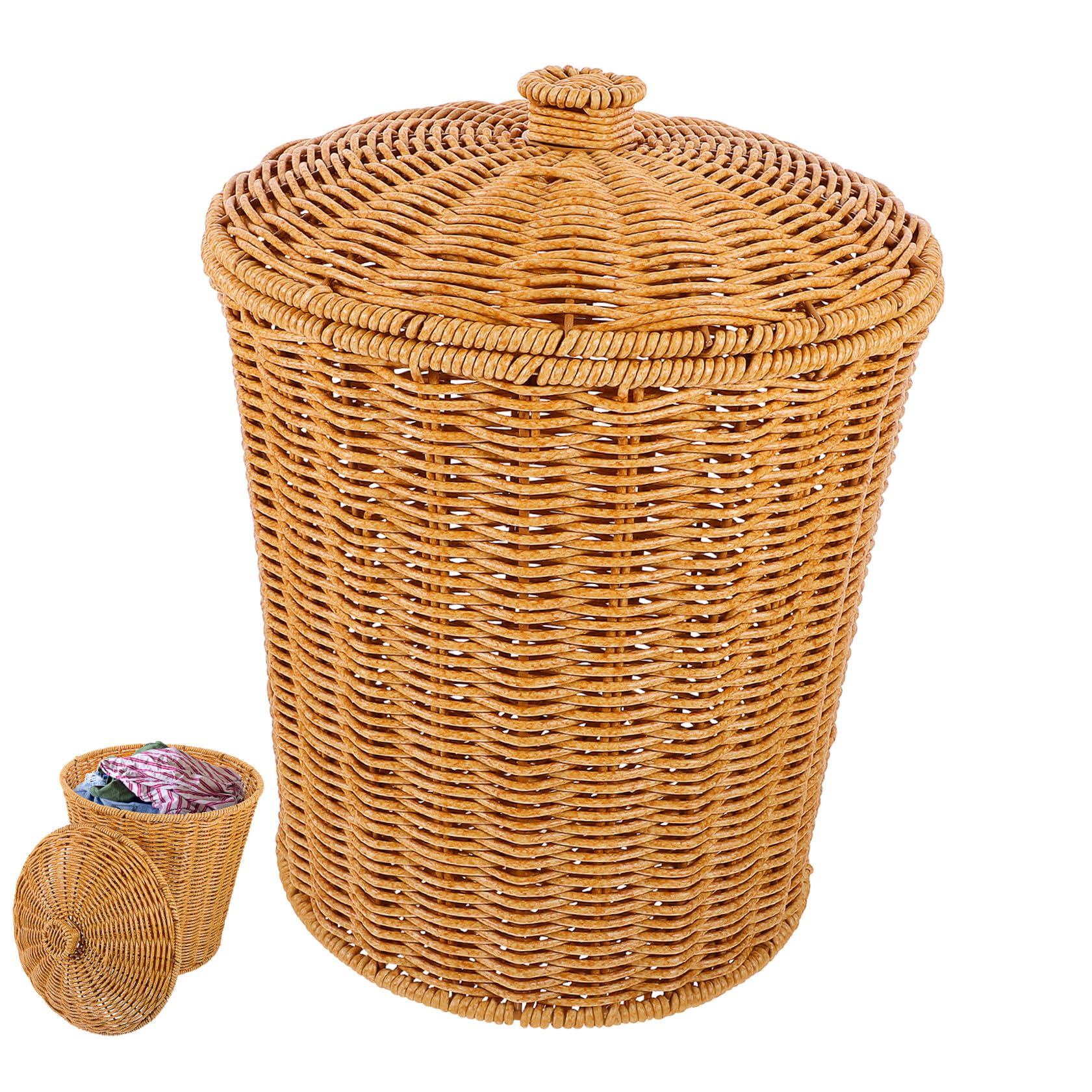 Panier de rangement en osier VALICLUD pour cacher le désordre des vêtements sales