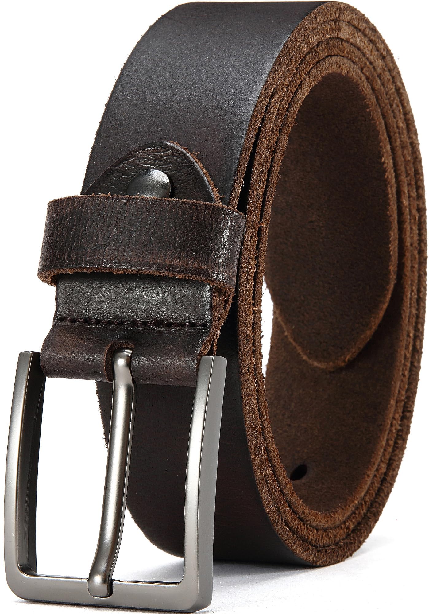 DOOPAI Gürtel Herren,Vollledergürtel Casual Arbeits,Cowboy Anzug Ledergürtel,Einstellbare Gürtel
