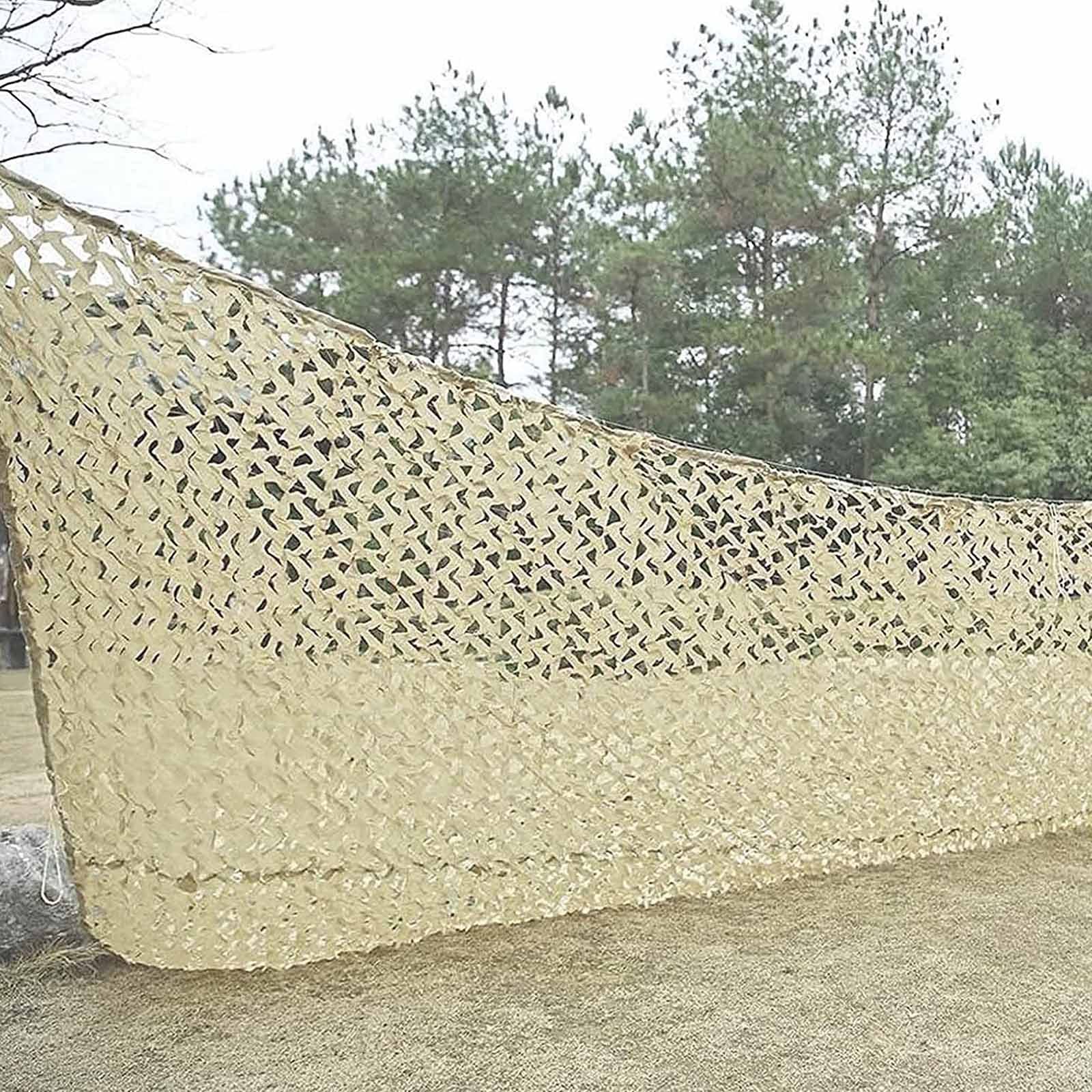 Beige Verstärktes Tarnnetz 2m 3m 4m 5m 6m 7m 8m 9m Camouflage Netz,Sonnensegel,Tarnung Netz Bundeswehr,Jagd,Autoabdeckung,Dekoration,Sichtschutz,Leichtes Sonnenschutznetz,Beige-2x3m(6.6*9.8ft)
