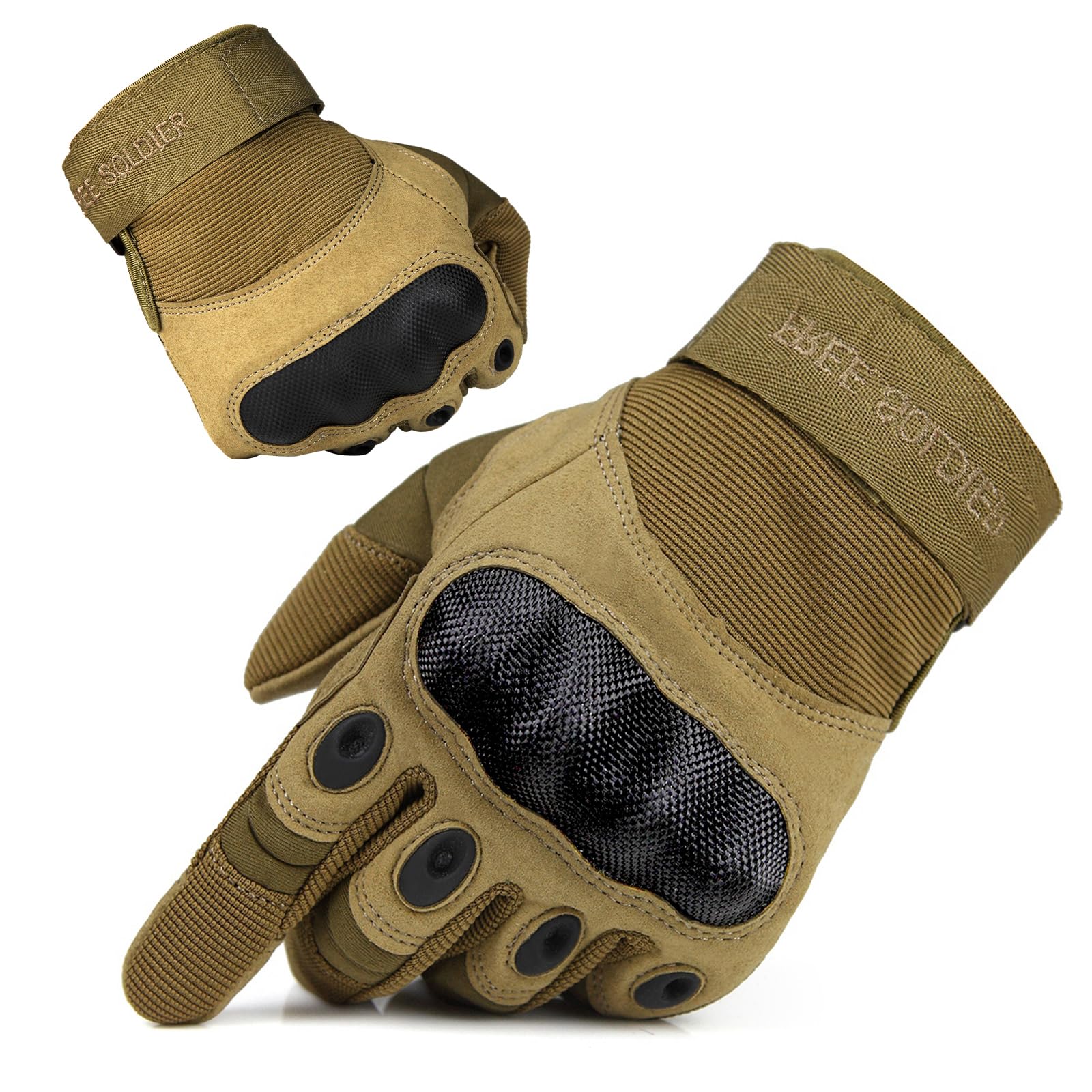 FREE SOLDIER Full Finger Outdoor Sports Cycling Biker Gloves Motorcycle Fingerless Glove for Hiking Climbing Cross Country Working Men's Gloves