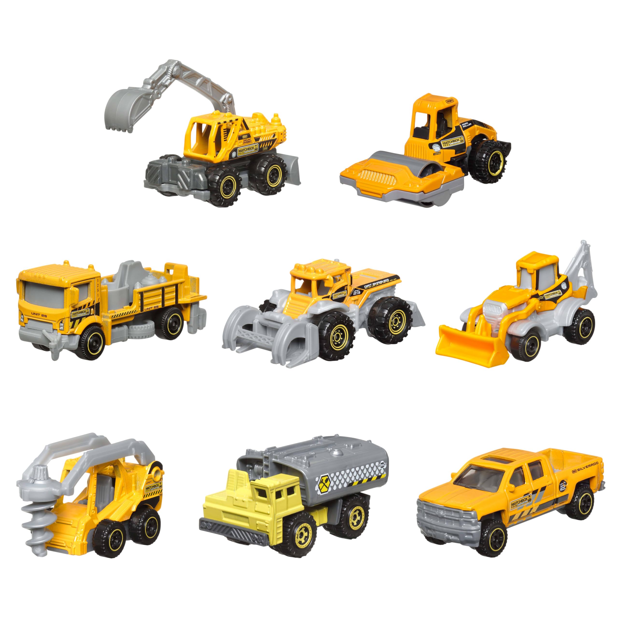 Matchbox Tematyczny 8-pak pojazdów w skali 1:64, w tym jeden model dostępny tylko w tym zestawie (style mogą się różnić), HVR81